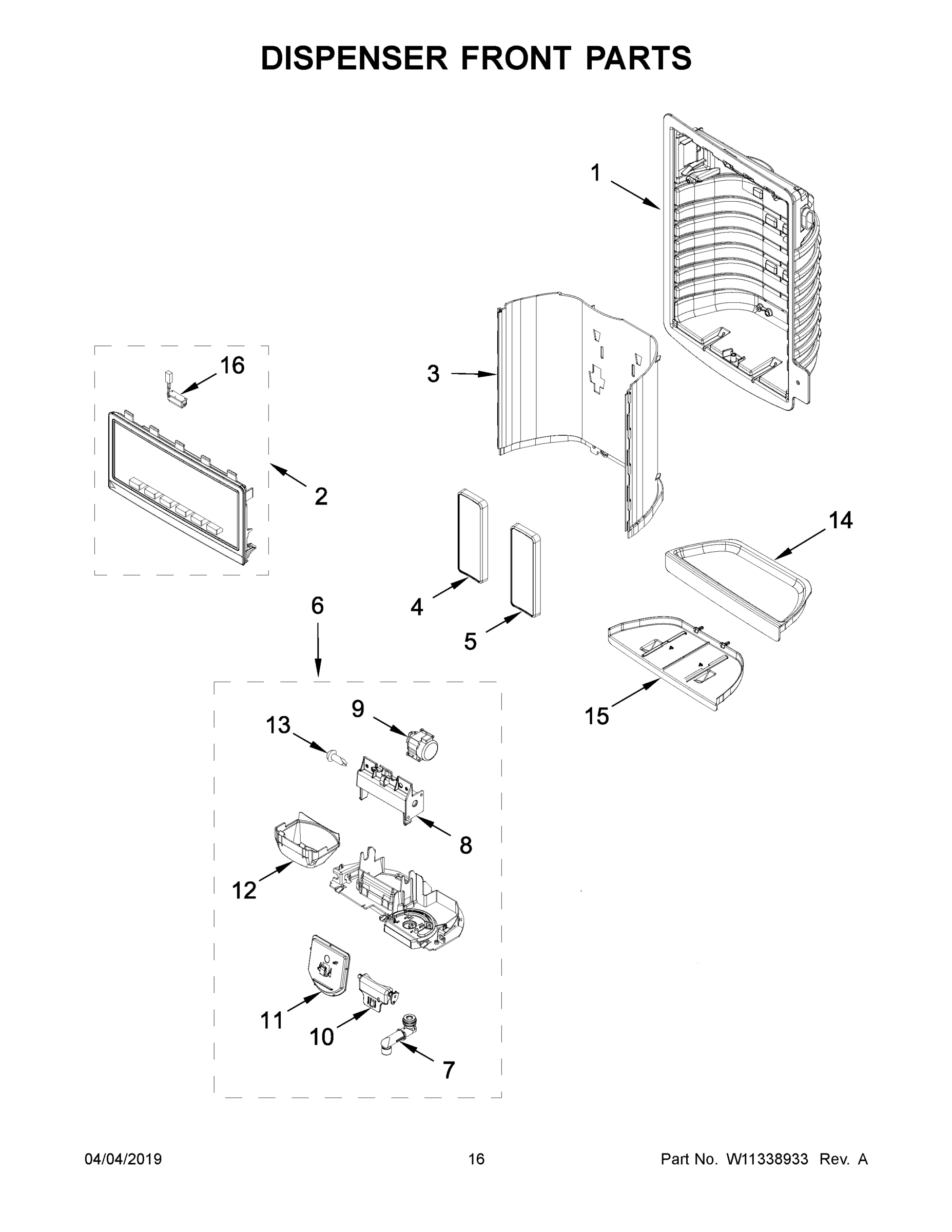 09 - DISPENSER FRONT PARTS