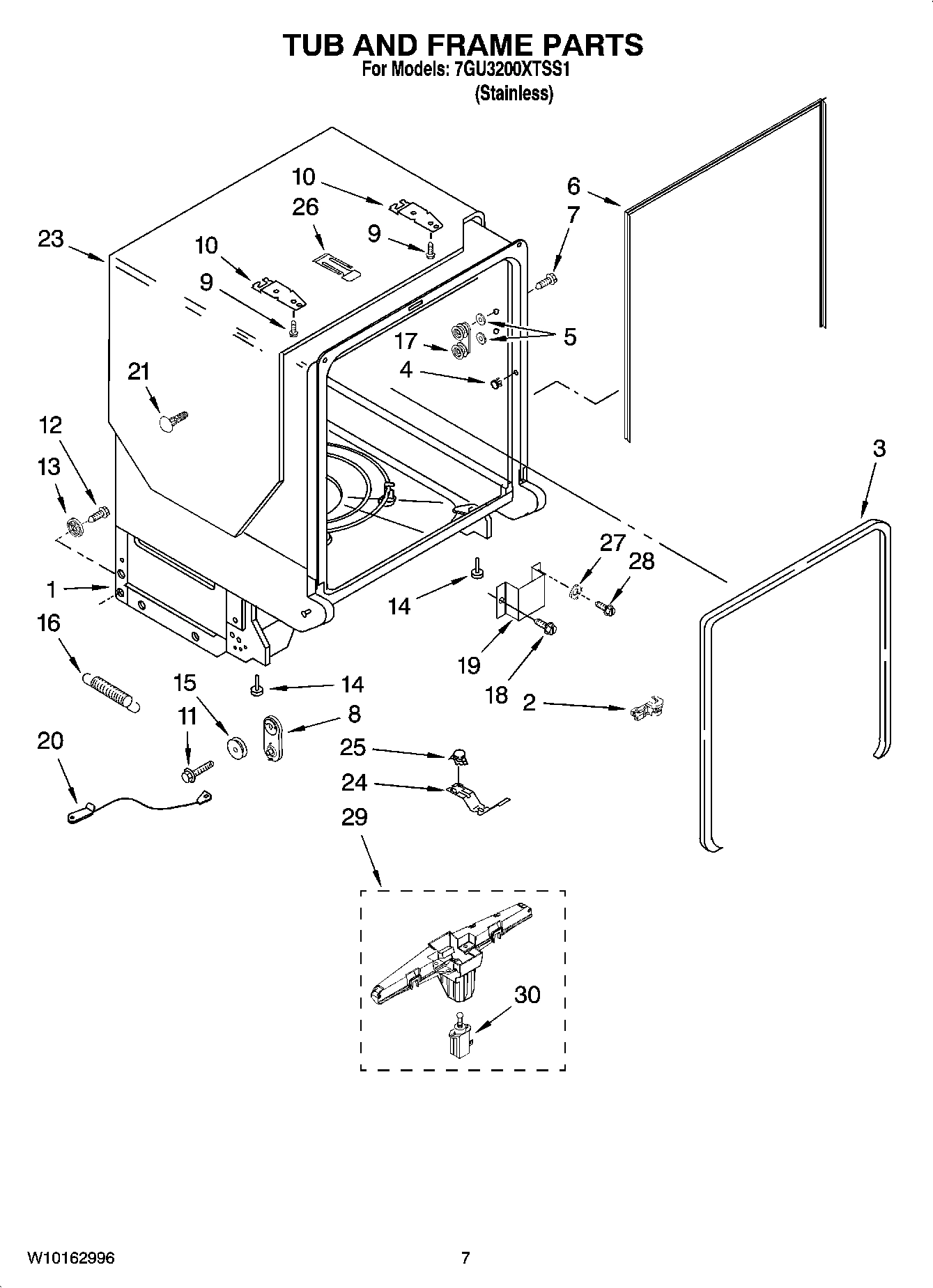 07 - TUB AND FRAME PARTS