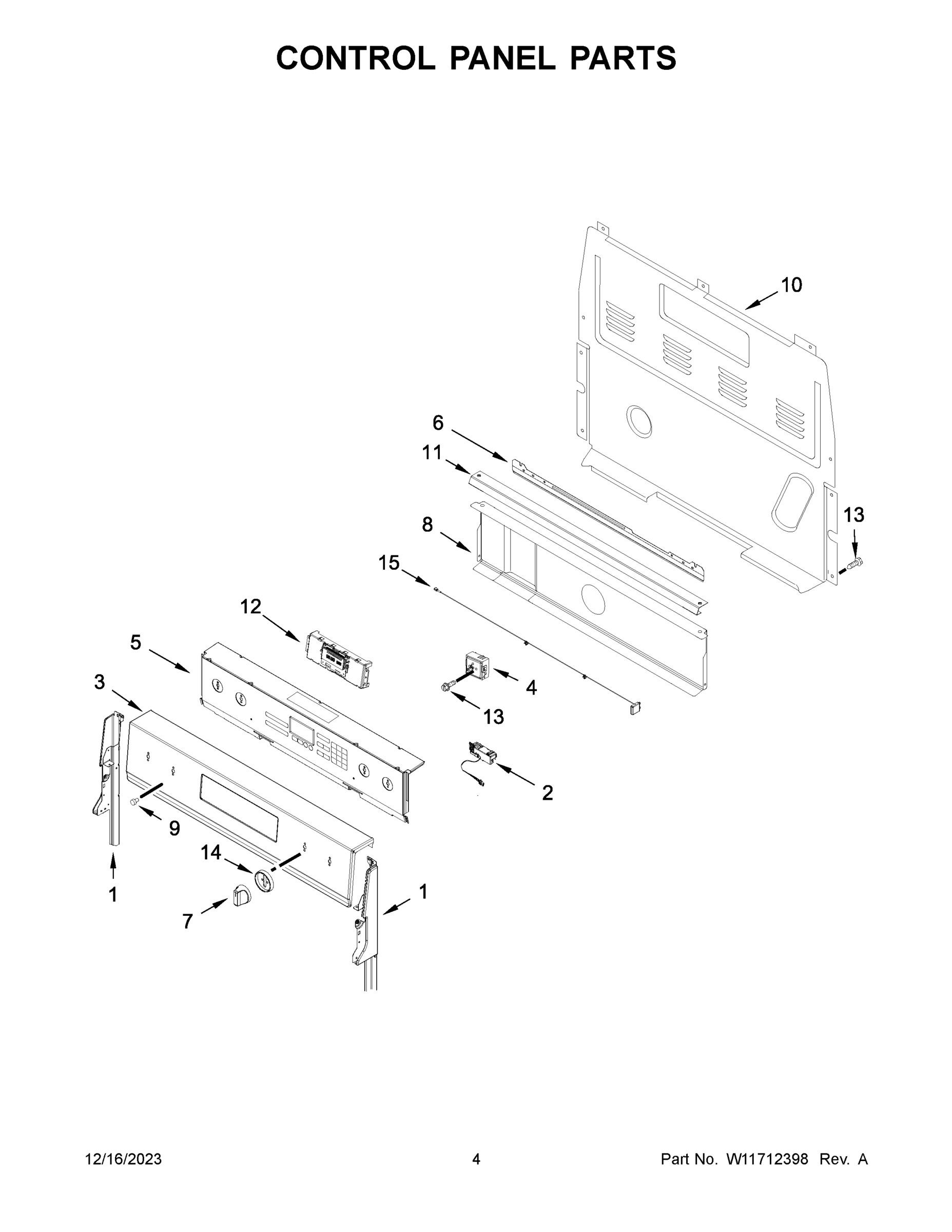 03 - CONTROL PANEL PARTS