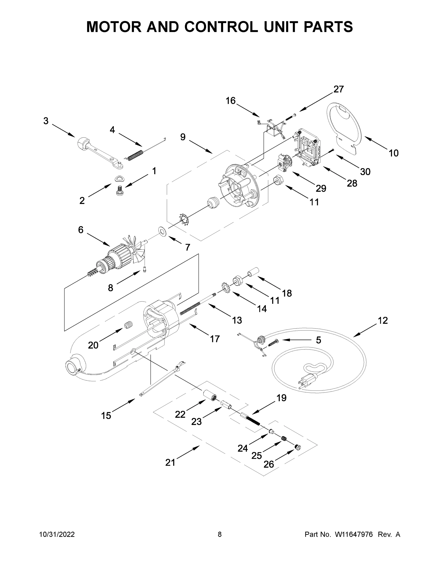 05 - MOTOR AND CONTROL UNIT PARTS