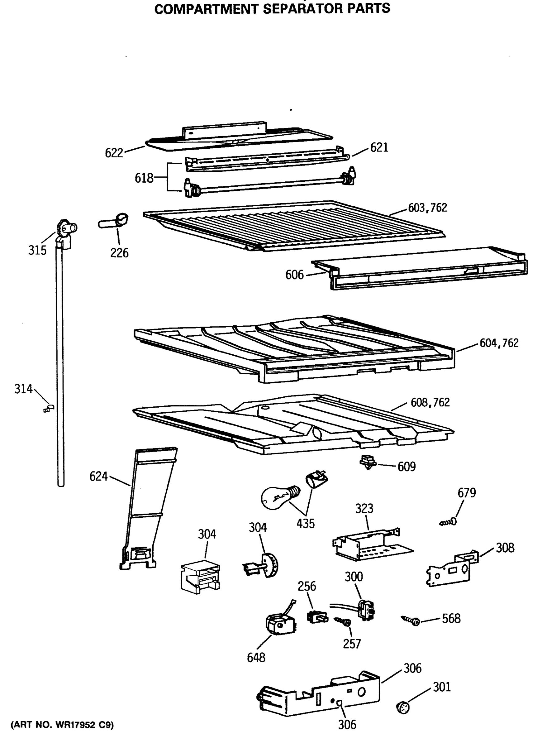 COMPARTMENT SEPARATOR PARTS