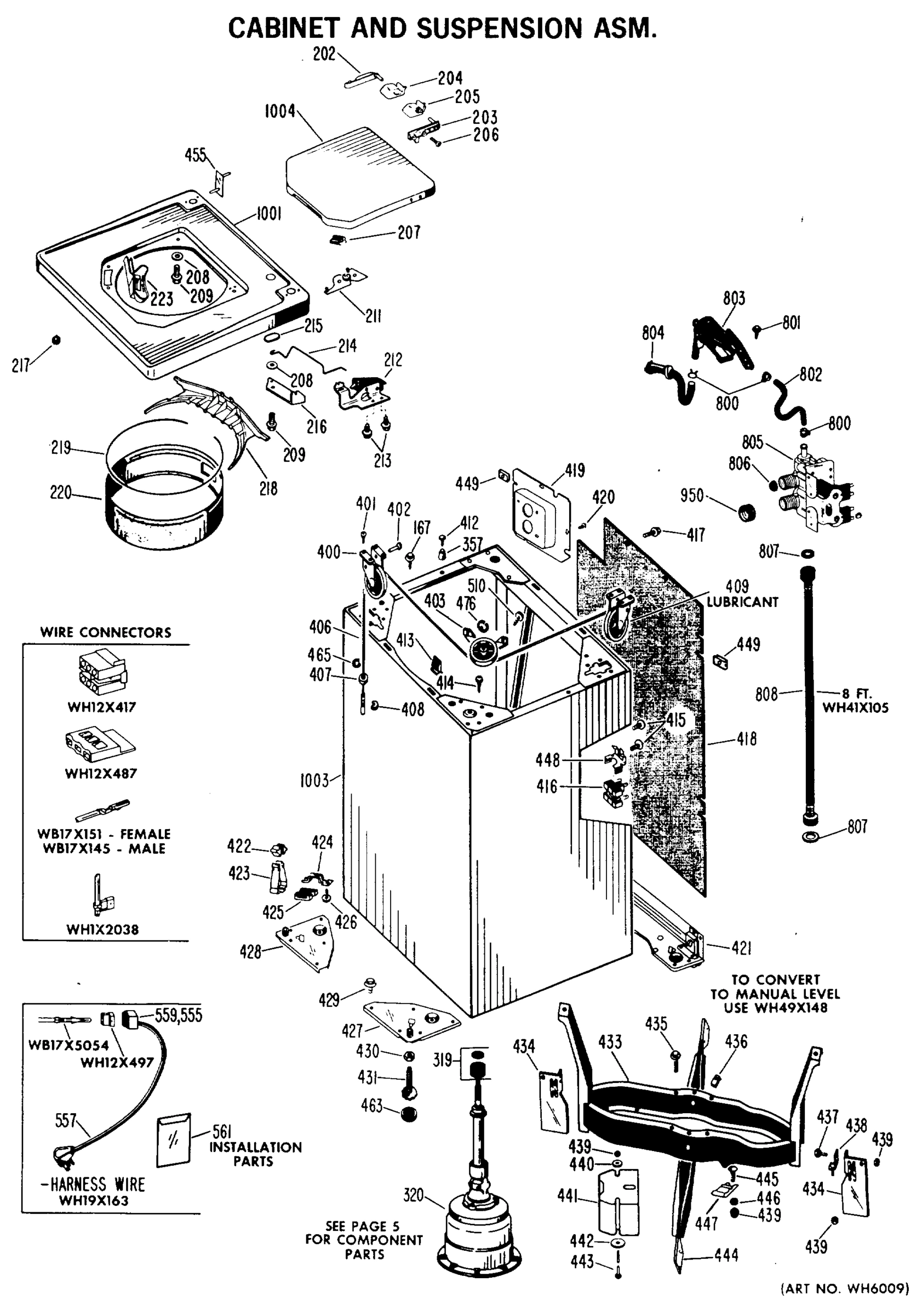 CABINET AND SUSPENSION ASM.