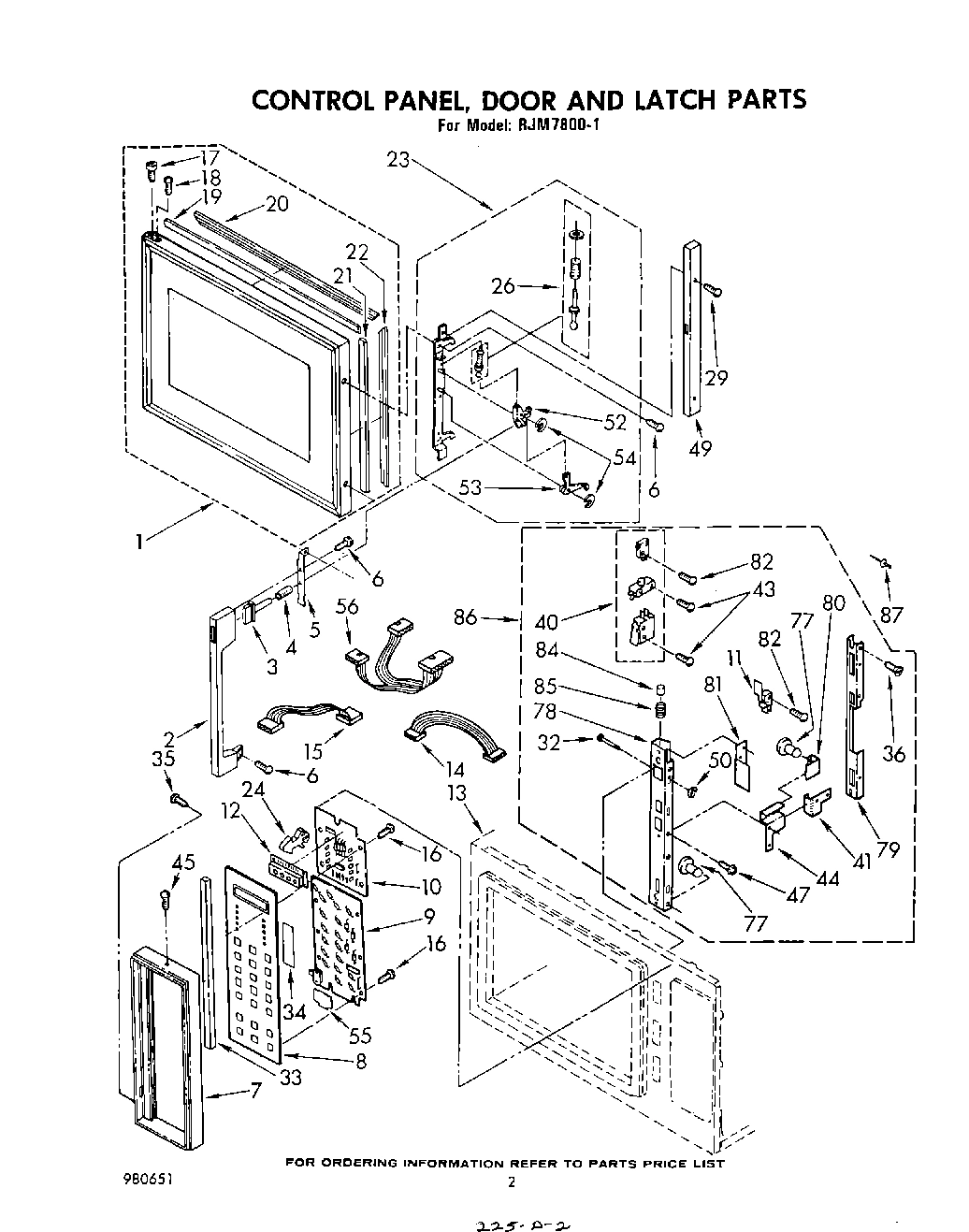 02 - CONTROL PANEL, DOOR AND LATCH