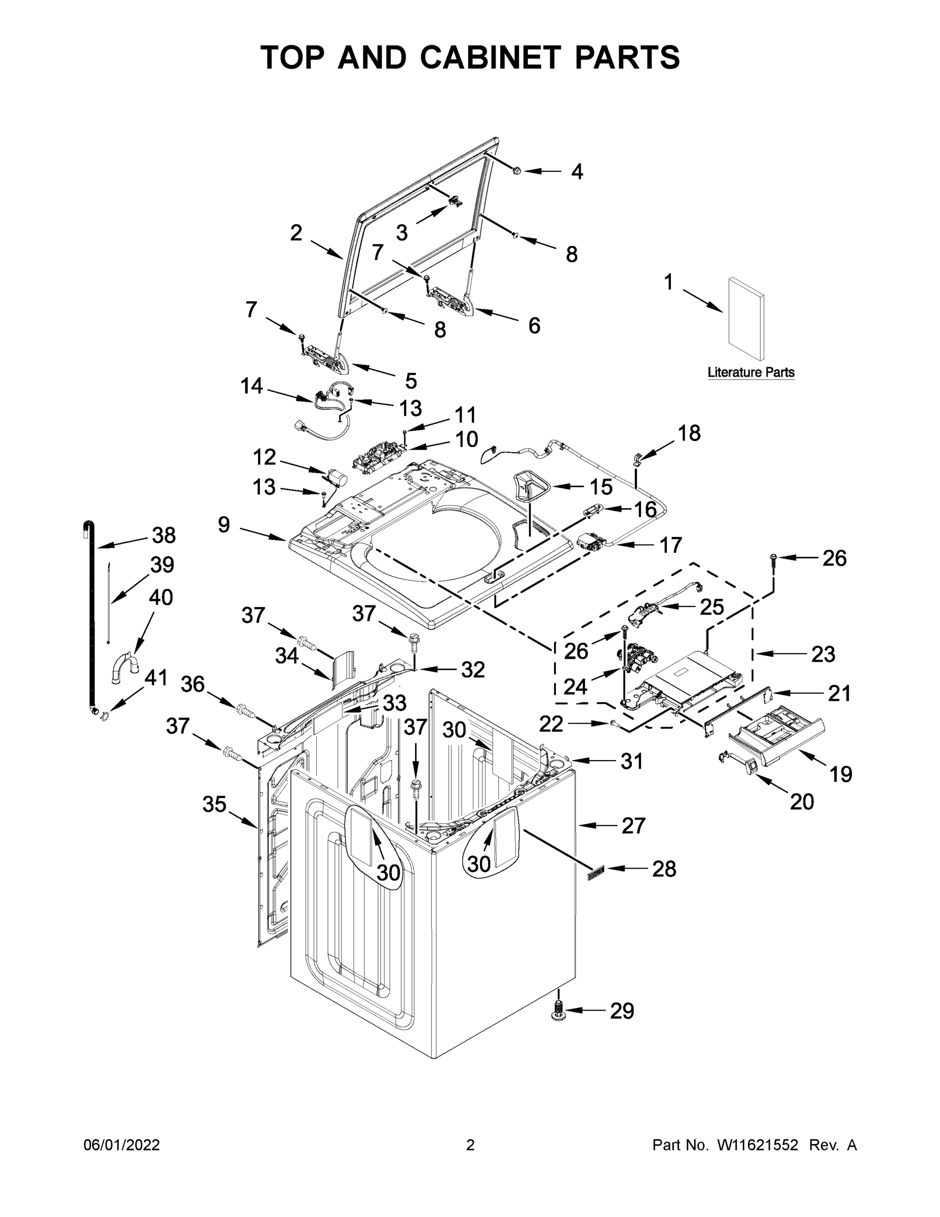 02 - TOP AND CABINET PARTS