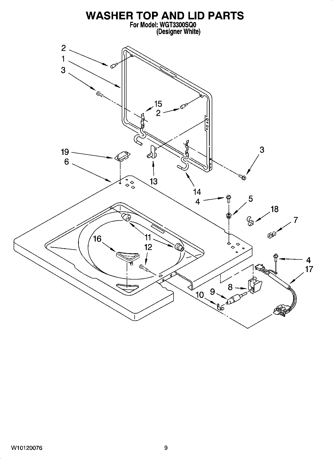 06 - WASHER TOP AND LID PARTS