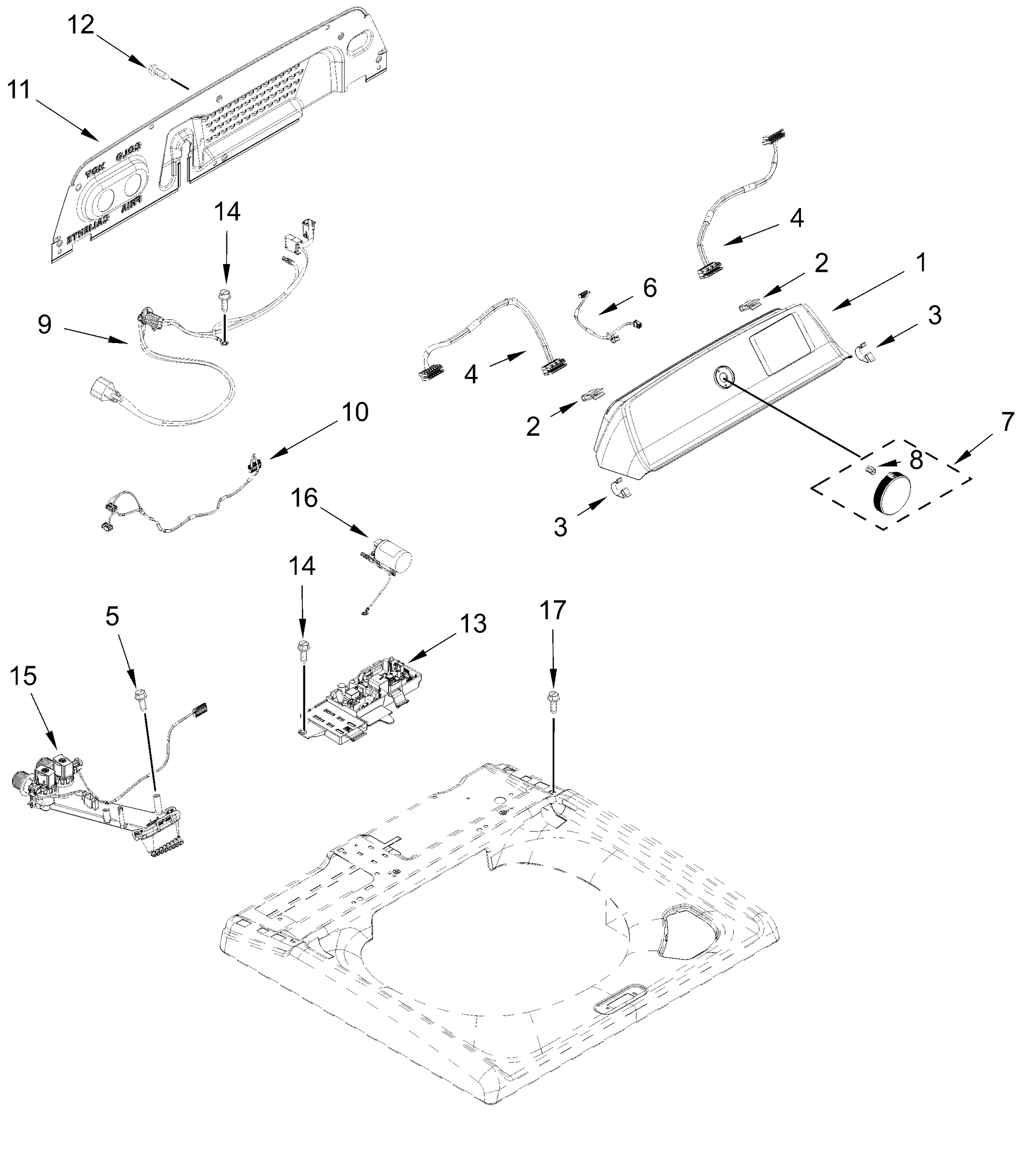CONSOLE AND WATER INLET PARTS