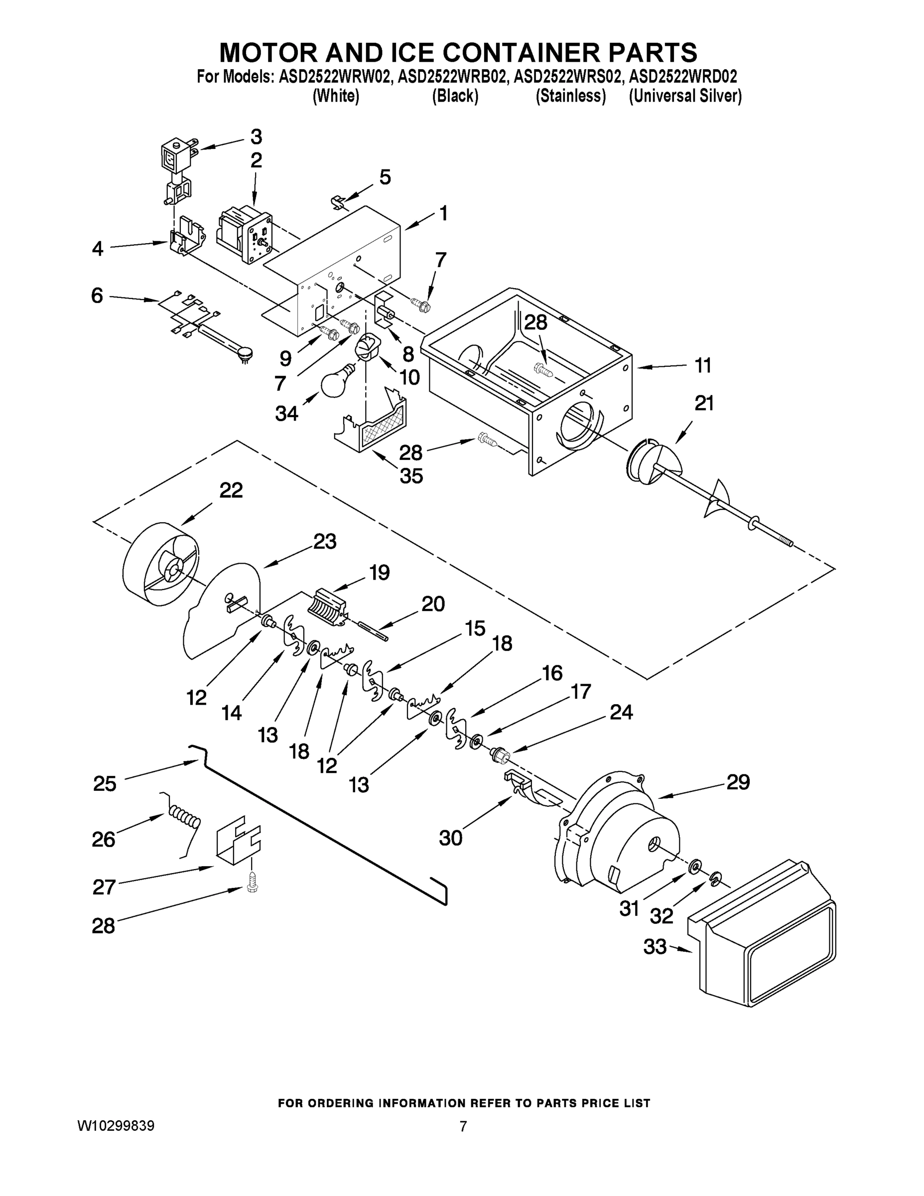 05 - MOTOR AND ICE CONTAINER PARTS