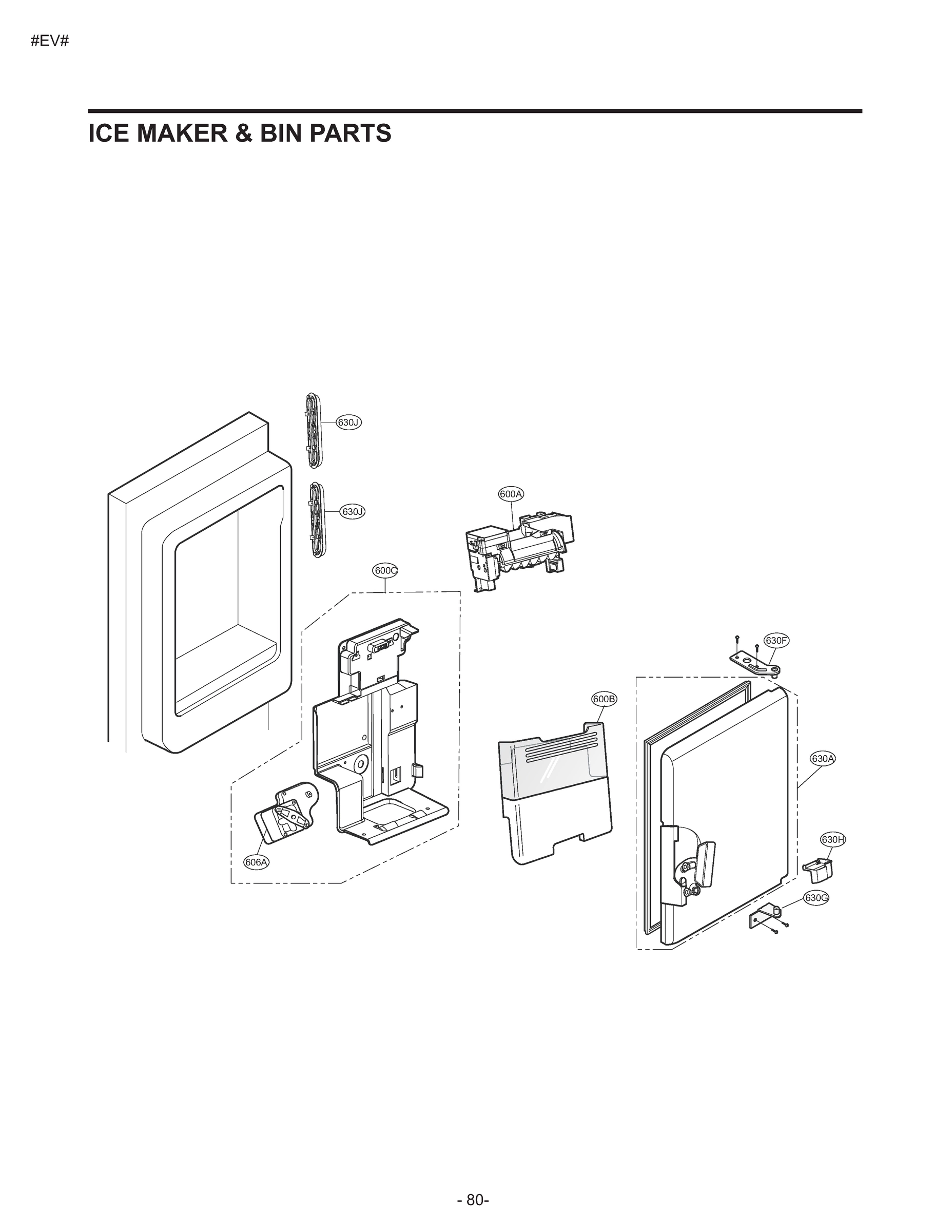 ICE MAKER & BIN PARTS