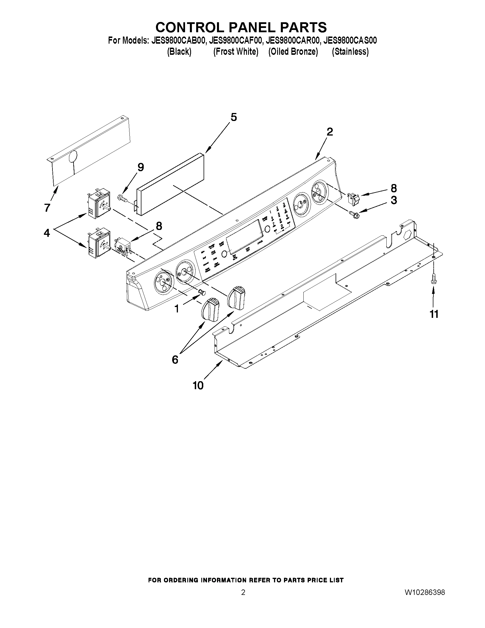 02 - CONTROL PANEL PARTS