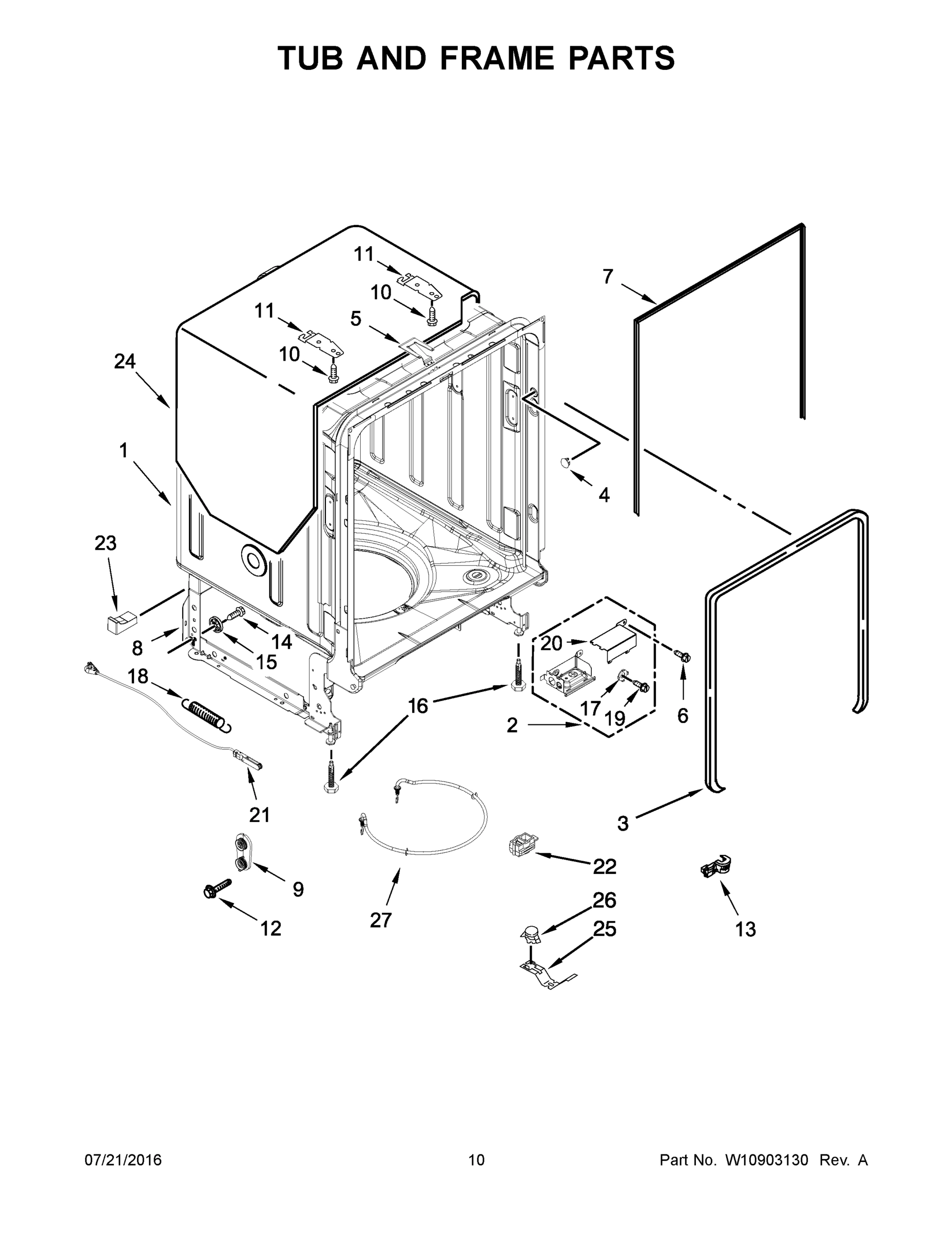 06 - TUB AND FRAME PARTS