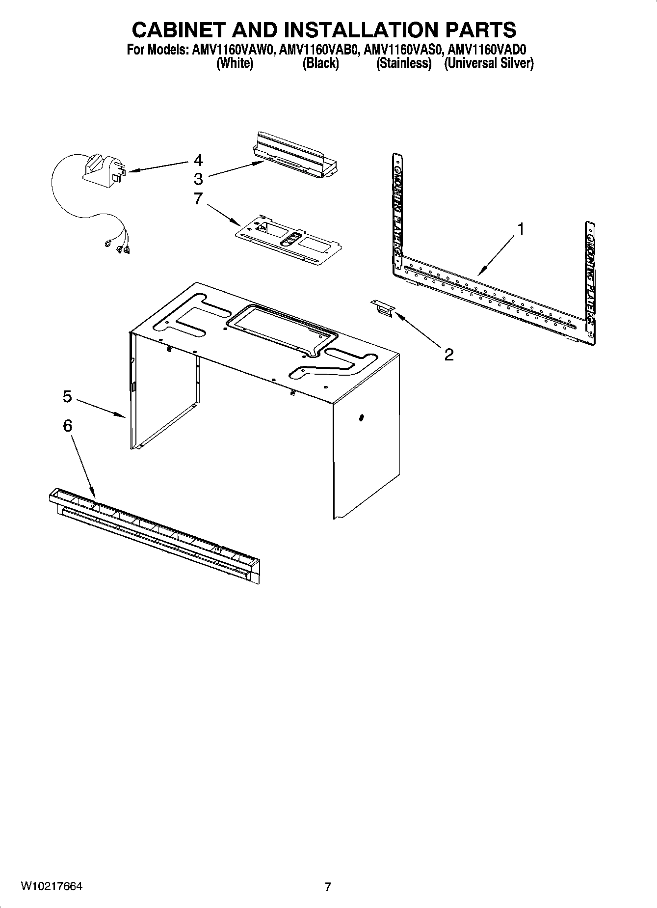 06 - CABINET AND INSTALLATION PARTS