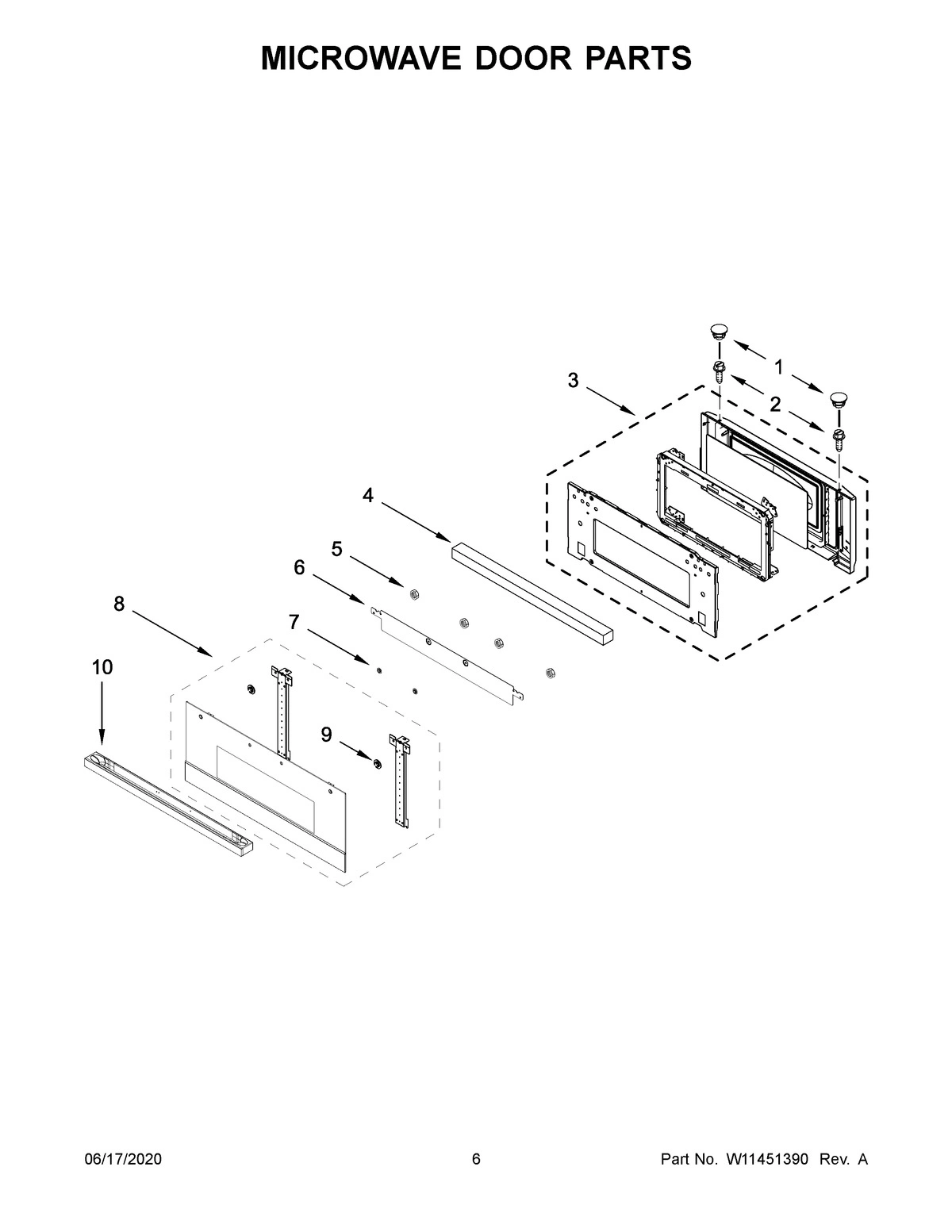 04 - MICROWAVE DOOR PARTS