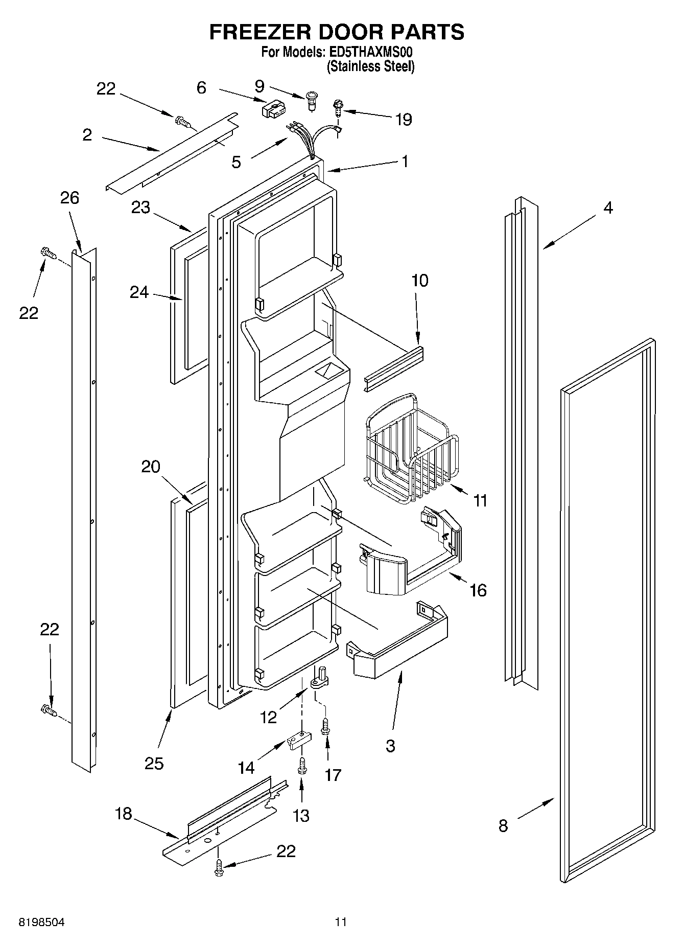 07 - FREEZER DOOR PARTS