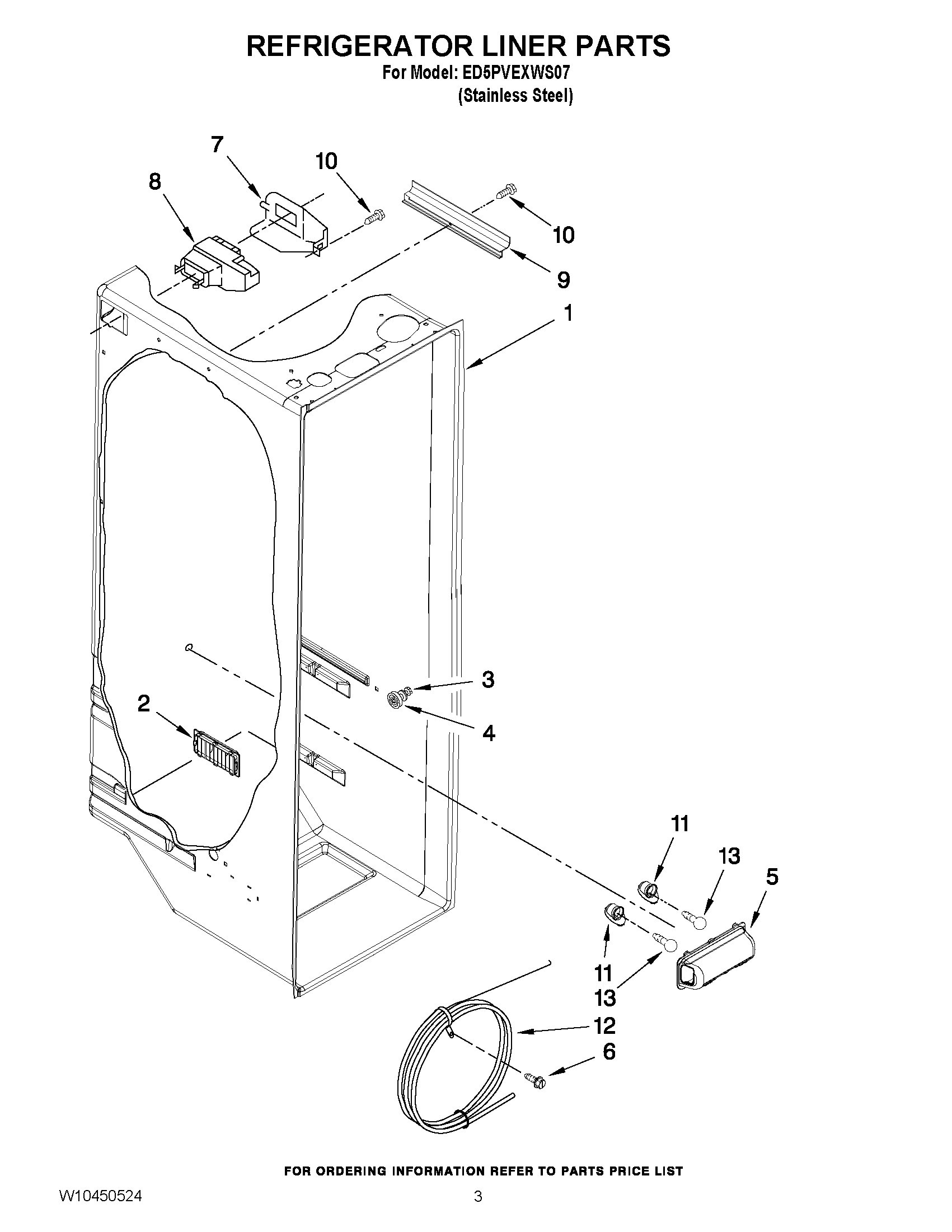 02 - REFRIGERATOR LINER PARTS