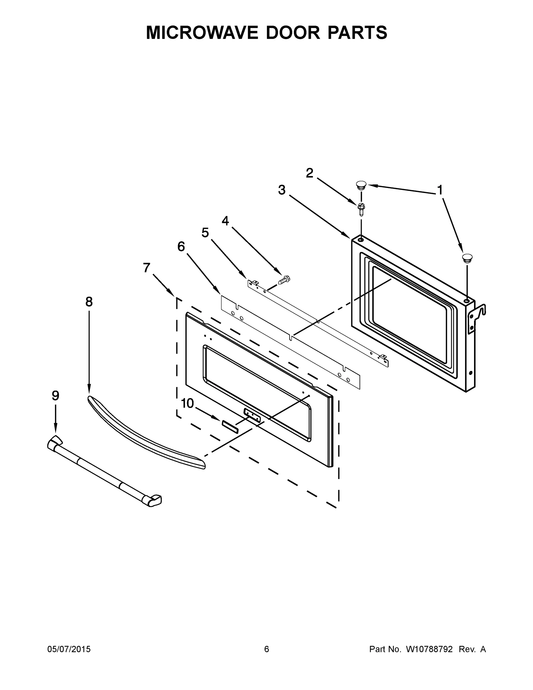 04 - MICROWAVE DOOR PARTS