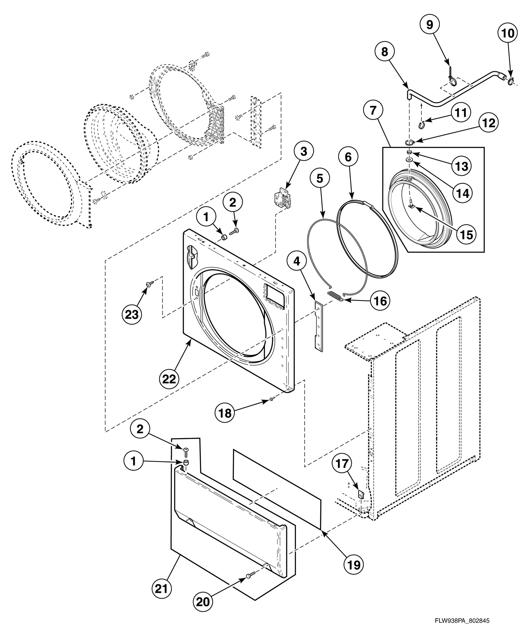Front Panel and Door Seal