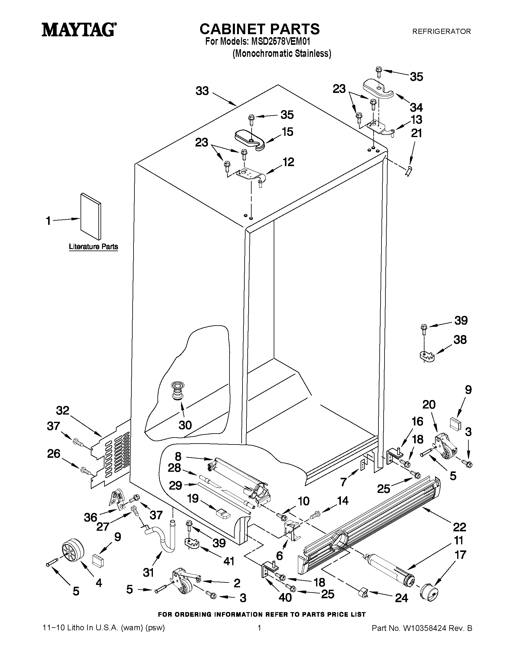 01 - CABINET PARTS