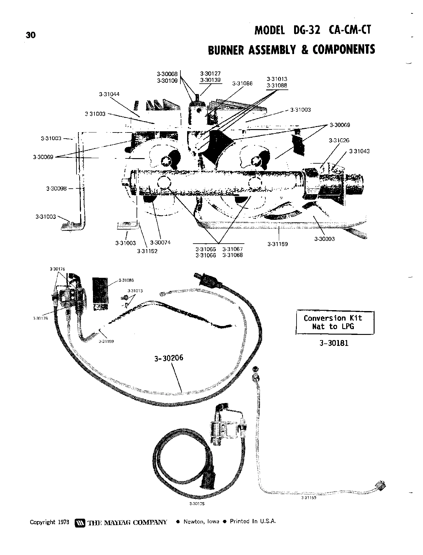 11 - BURNER ASSEMBLY & COMPONENTS