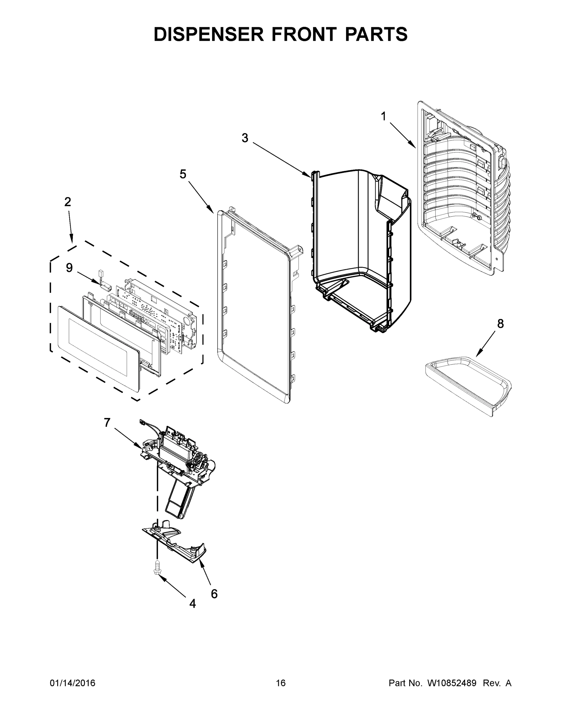 09 - DISPENSER FRONT PARTS