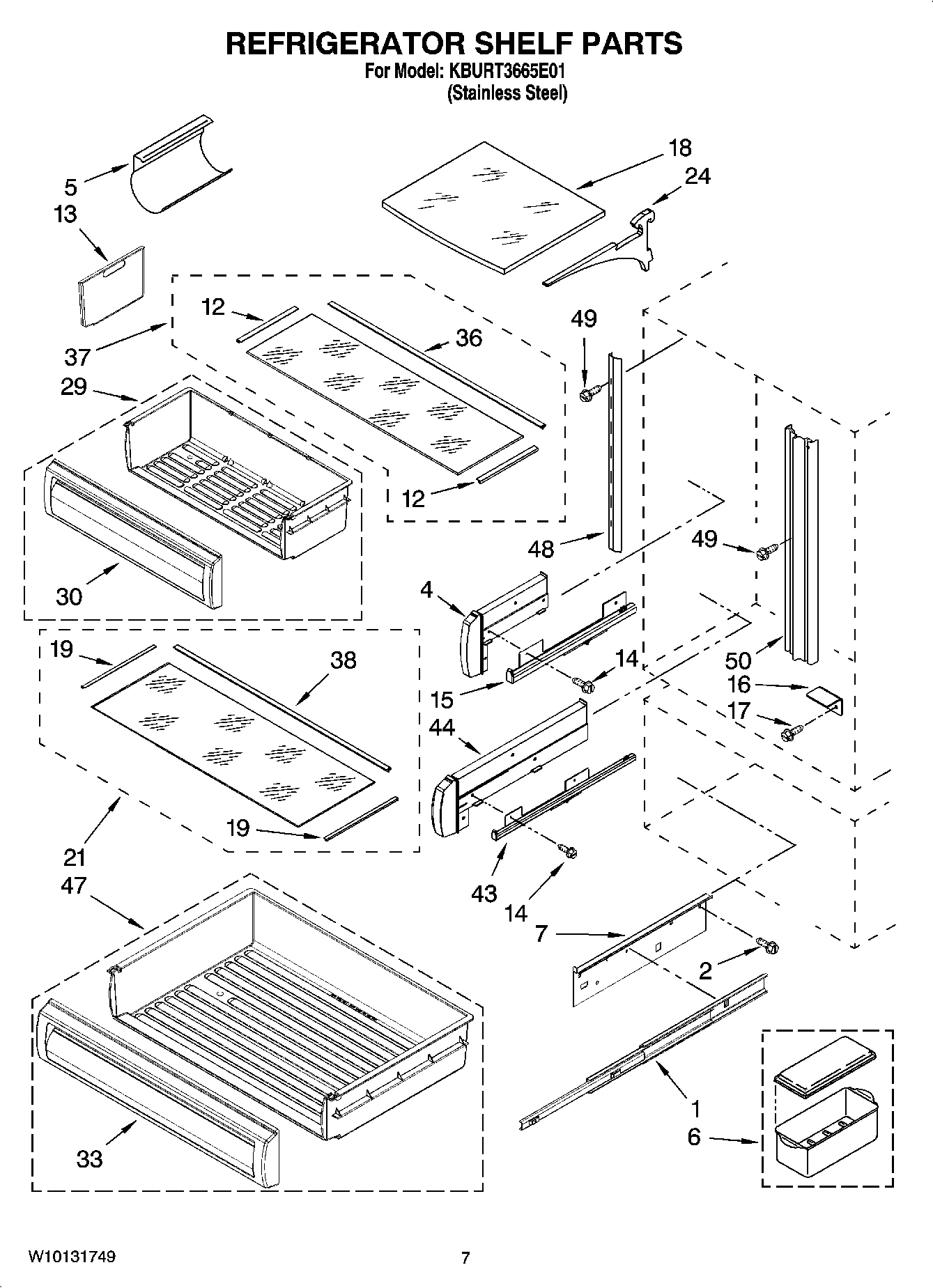 05 - REFRIGERATOR SHELF PARTS