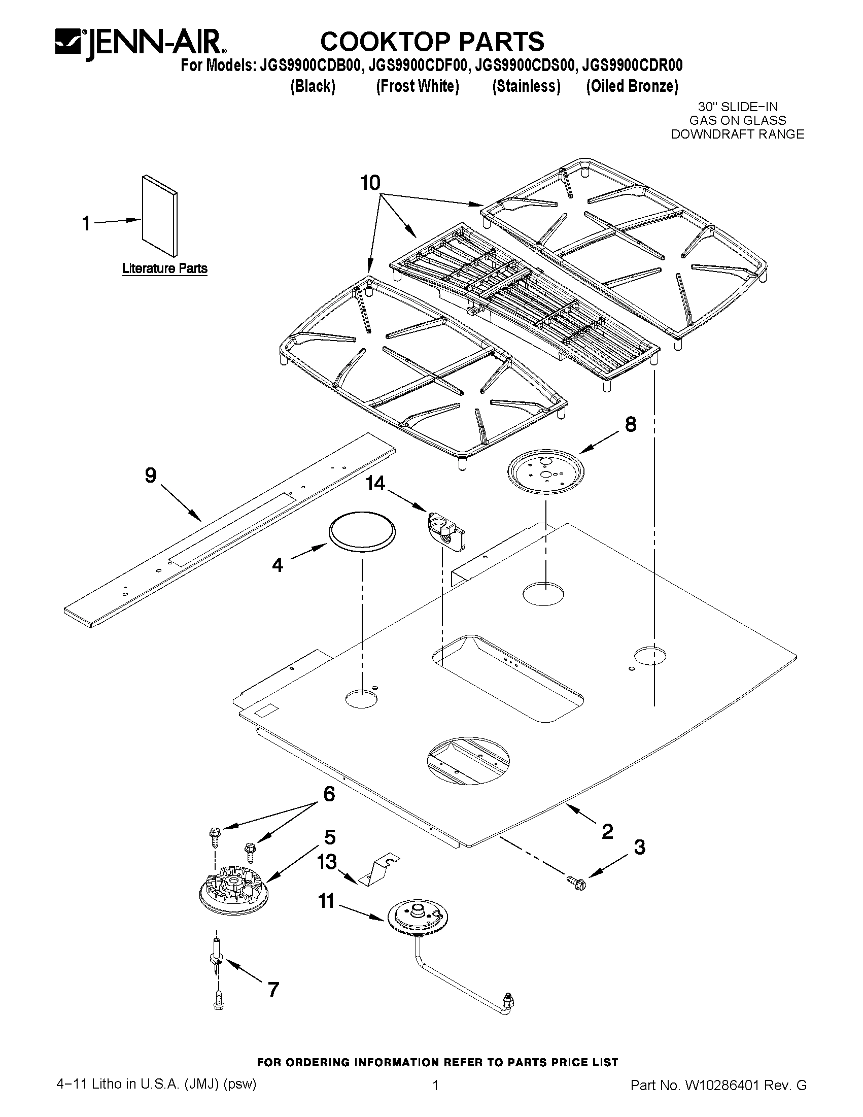 01 - COOKTOP PARTS