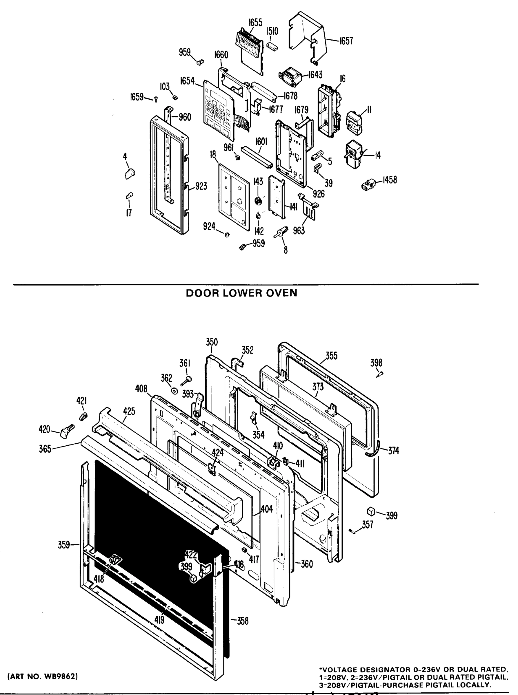 DOOR LOWER OVEN