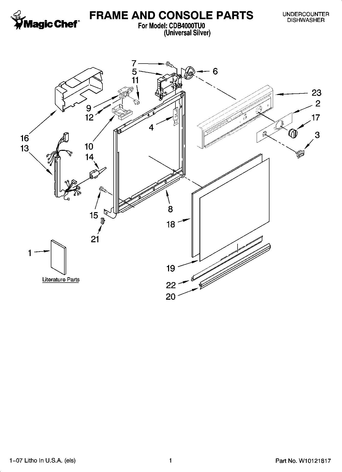01 - FRAME AND CONSOLE PARTS