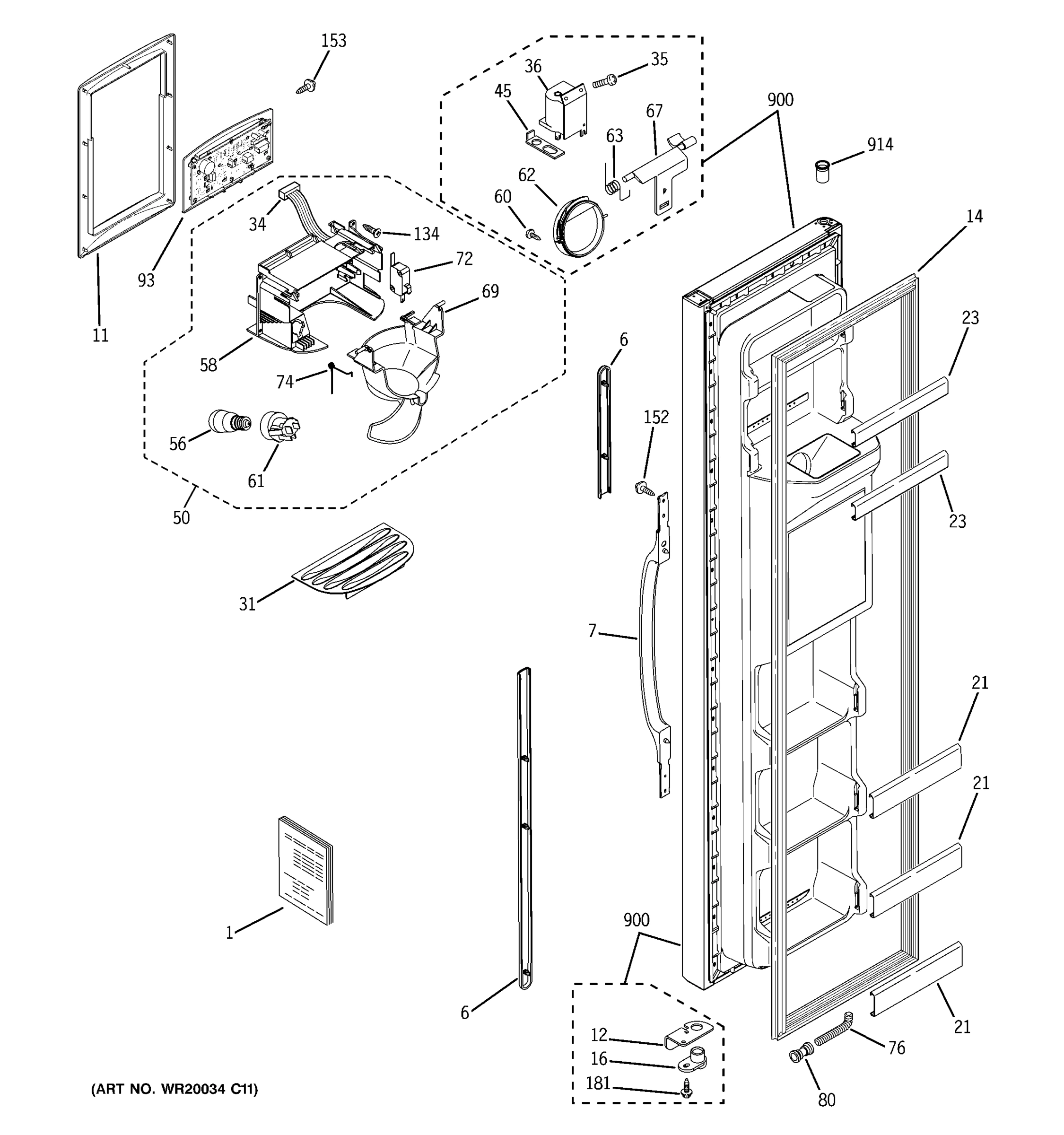 FREEZER DOOR