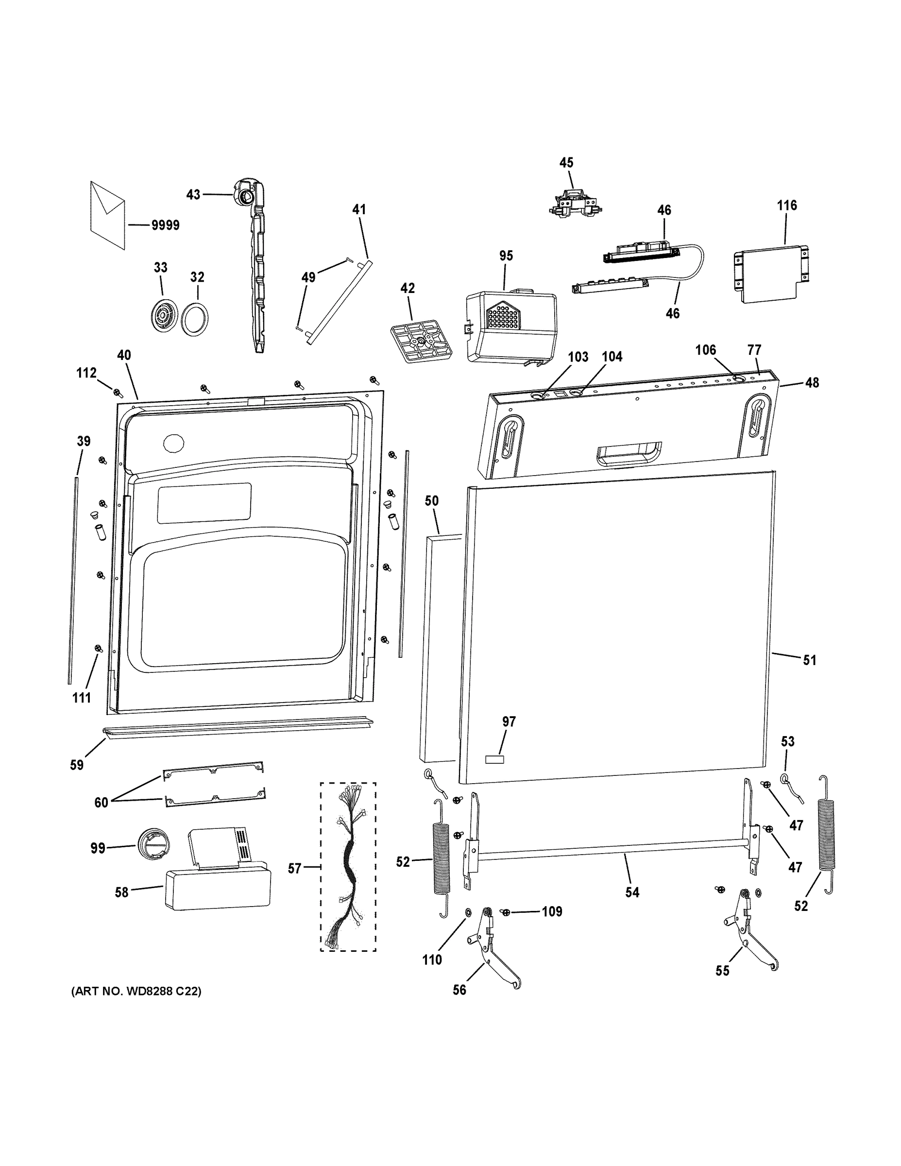 ESCUTCHEON & DOOR ASSEMBLY