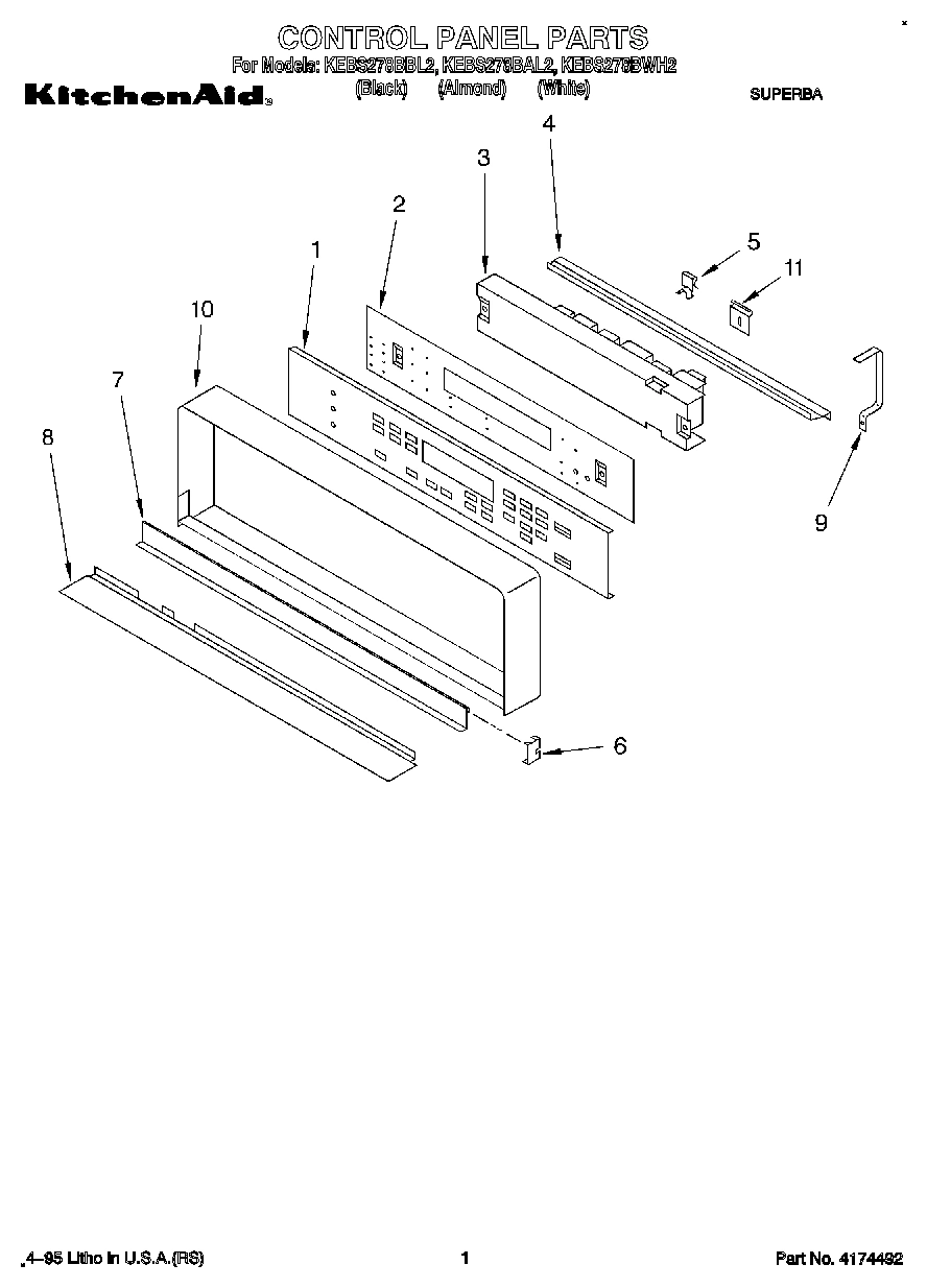 01 - CONTROL PANEL, LIT/OPTIONAL