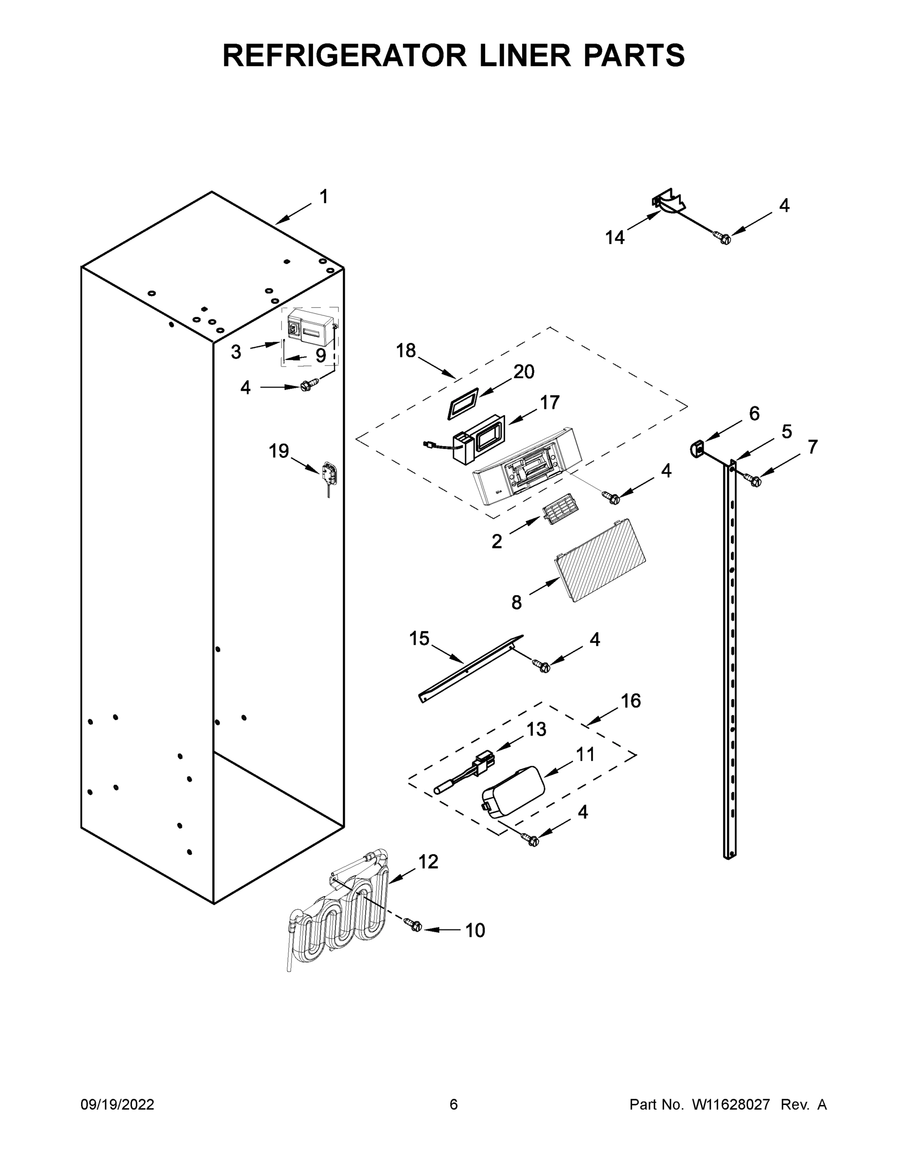 04 - REFRIGERATOR LINER PARTS