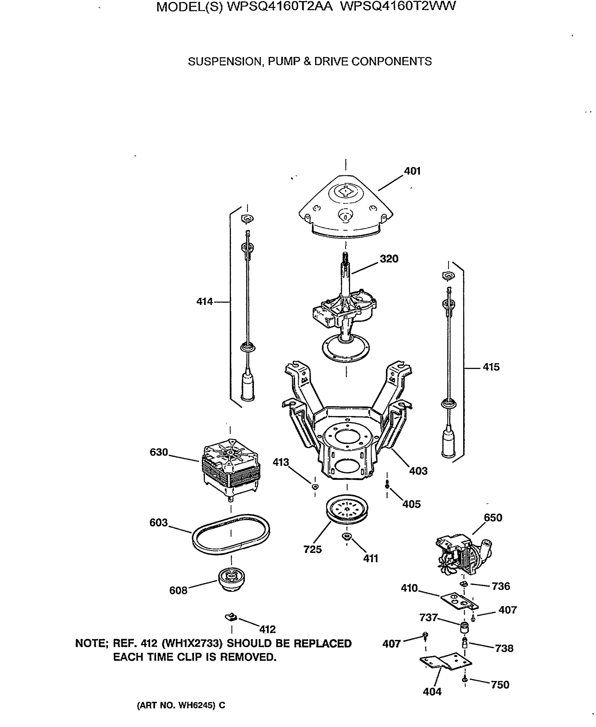 SUSPENSION, PUMP & DRIVE CONPONENTS