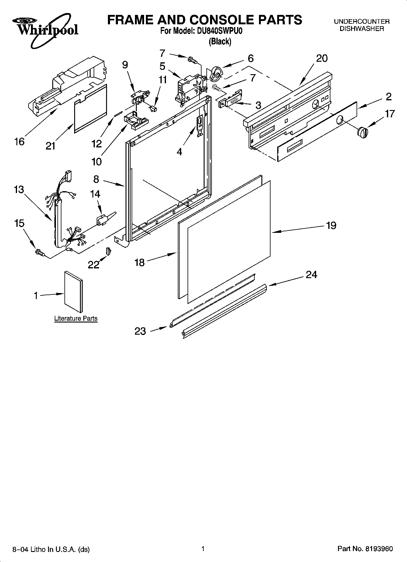 01 - FRAME AND CONSOLE PARTS