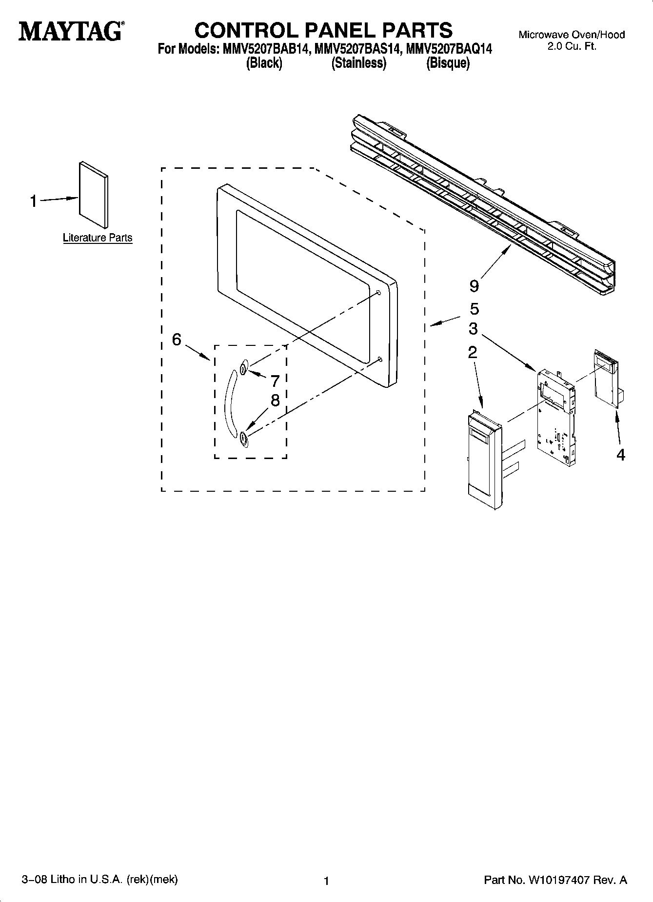 01 - CONTROL PANEL PARTS