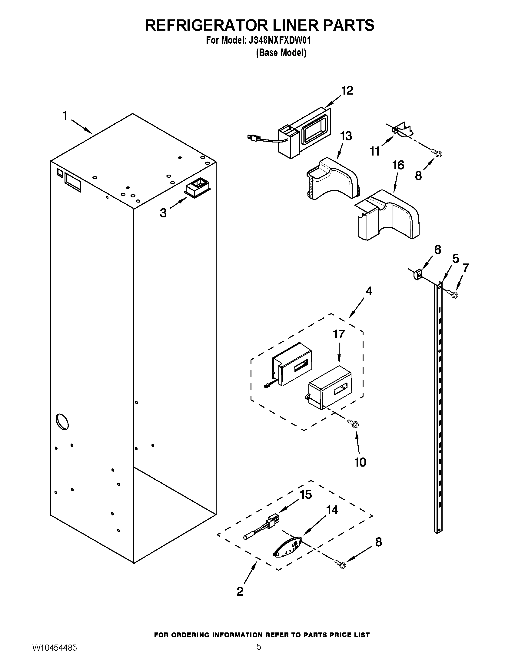 04 - REFRIGERATOR LINER PARTS