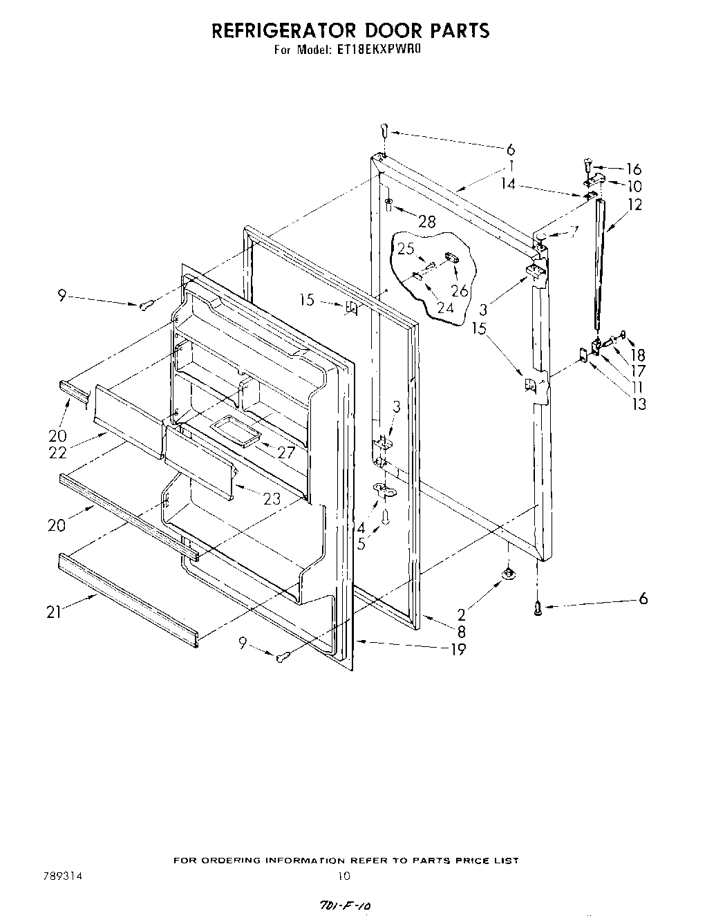 08 - REFRIGERATOR DOOR , NOT ILLUSTRATED