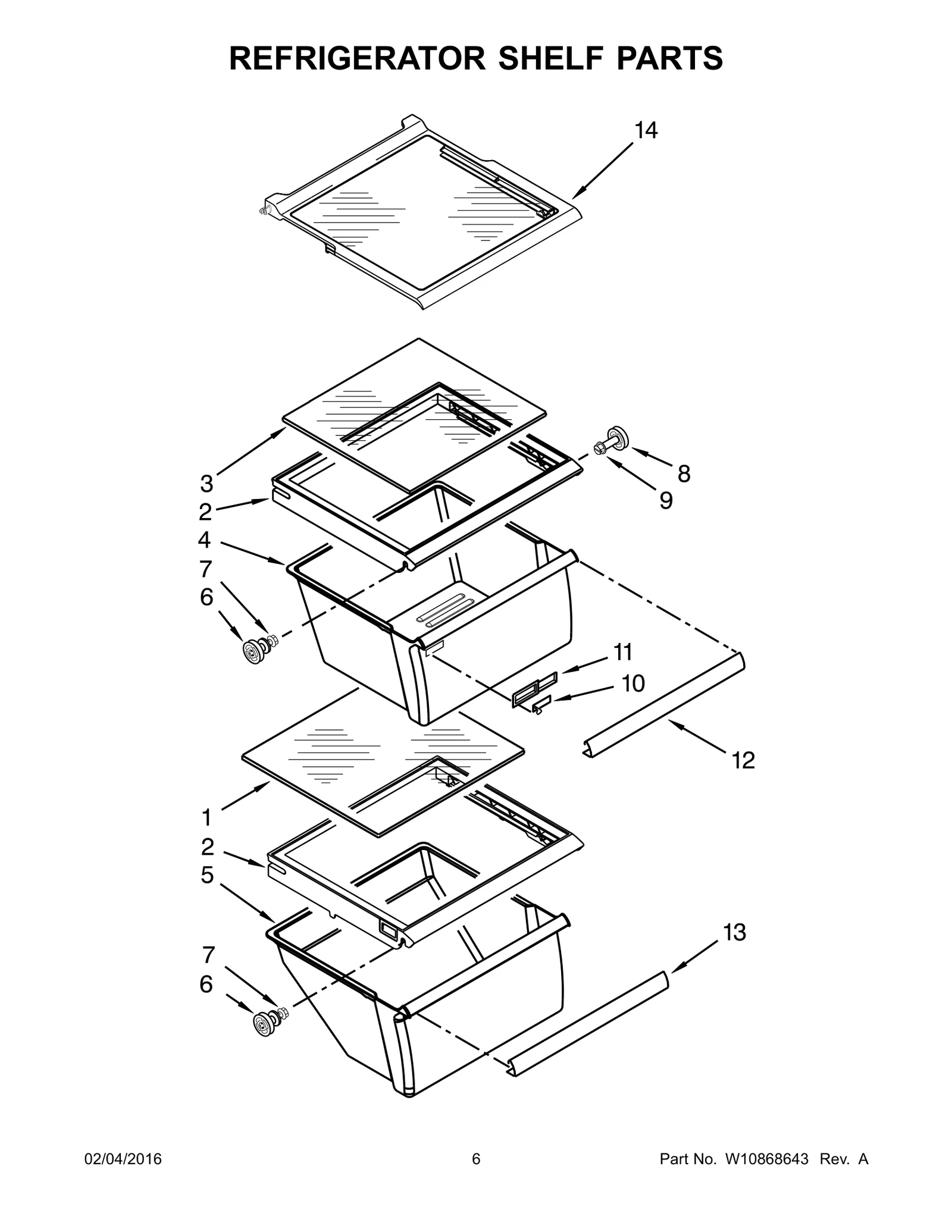 REFRIGERATOR SHELF PARTS