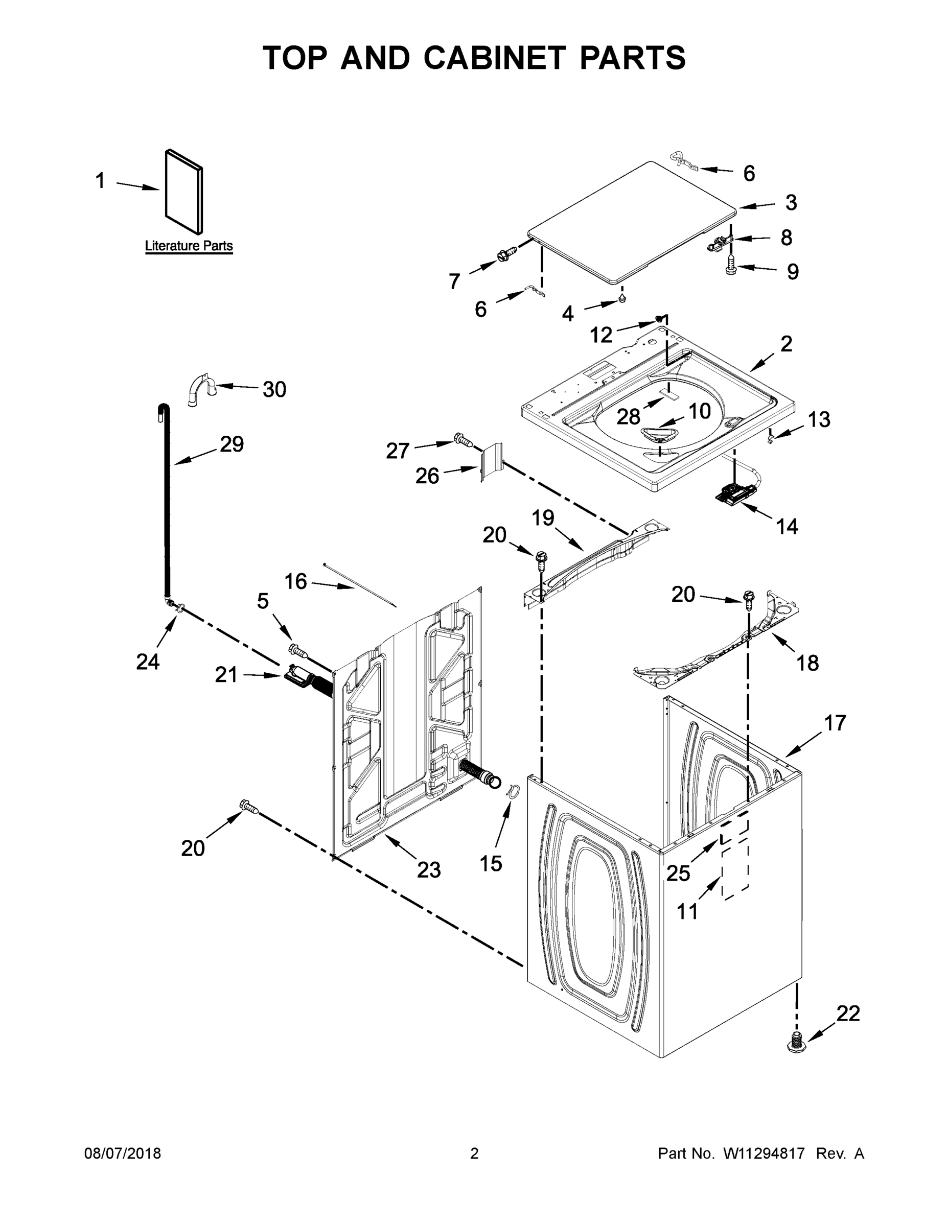 02 - TOP AND CABINET PARTS