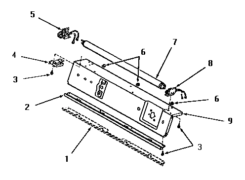 11 - PANEL SUPPORT PLATE AND FLUORESCENT TUBE