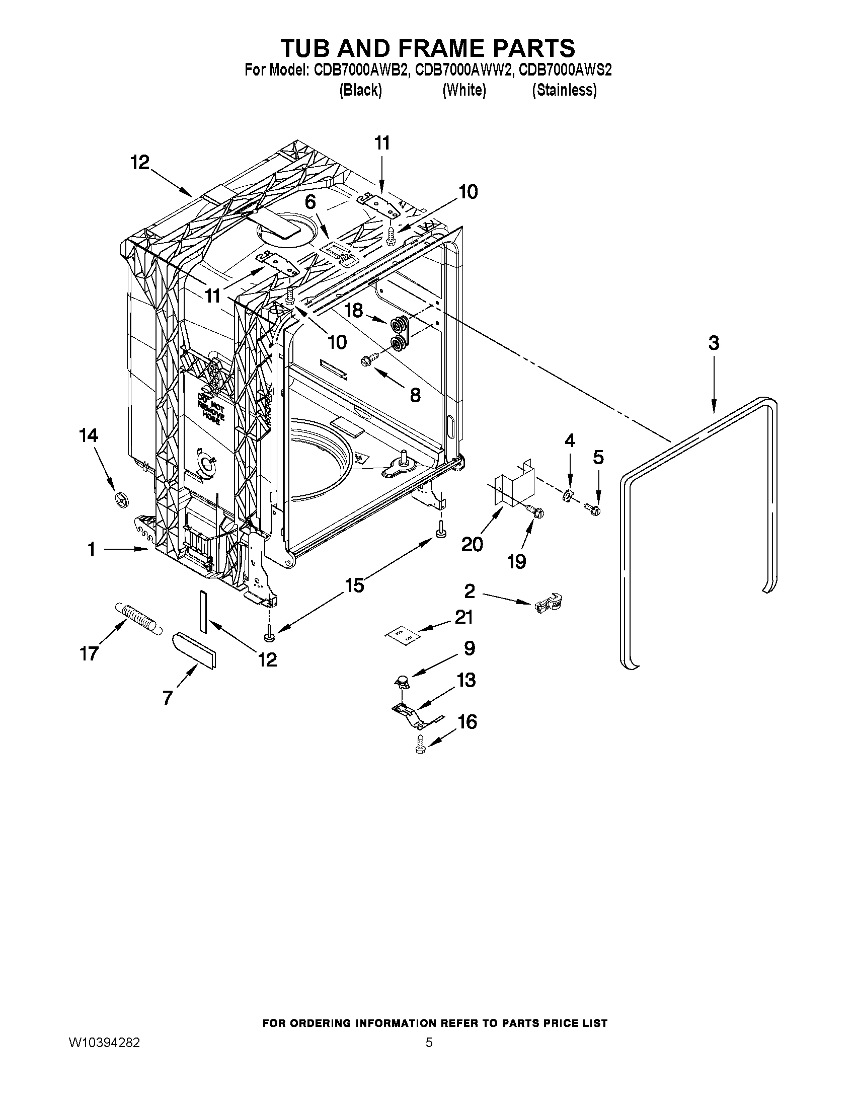 05 - TUB AND FRAME PARTS