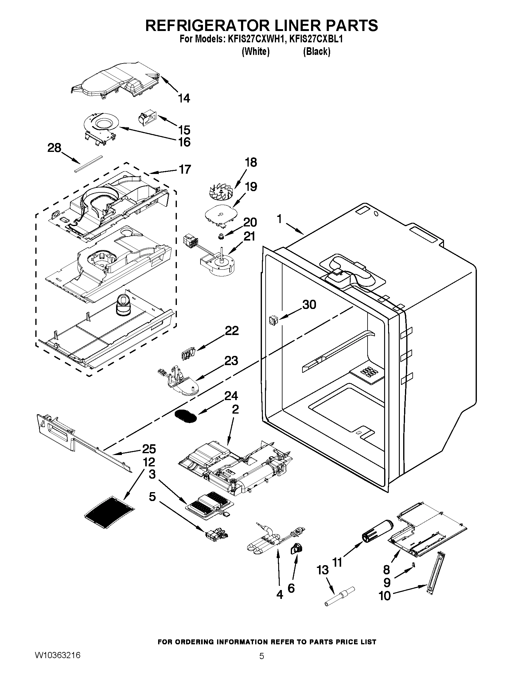 03 - REFRIGERATOR LINER PARTS