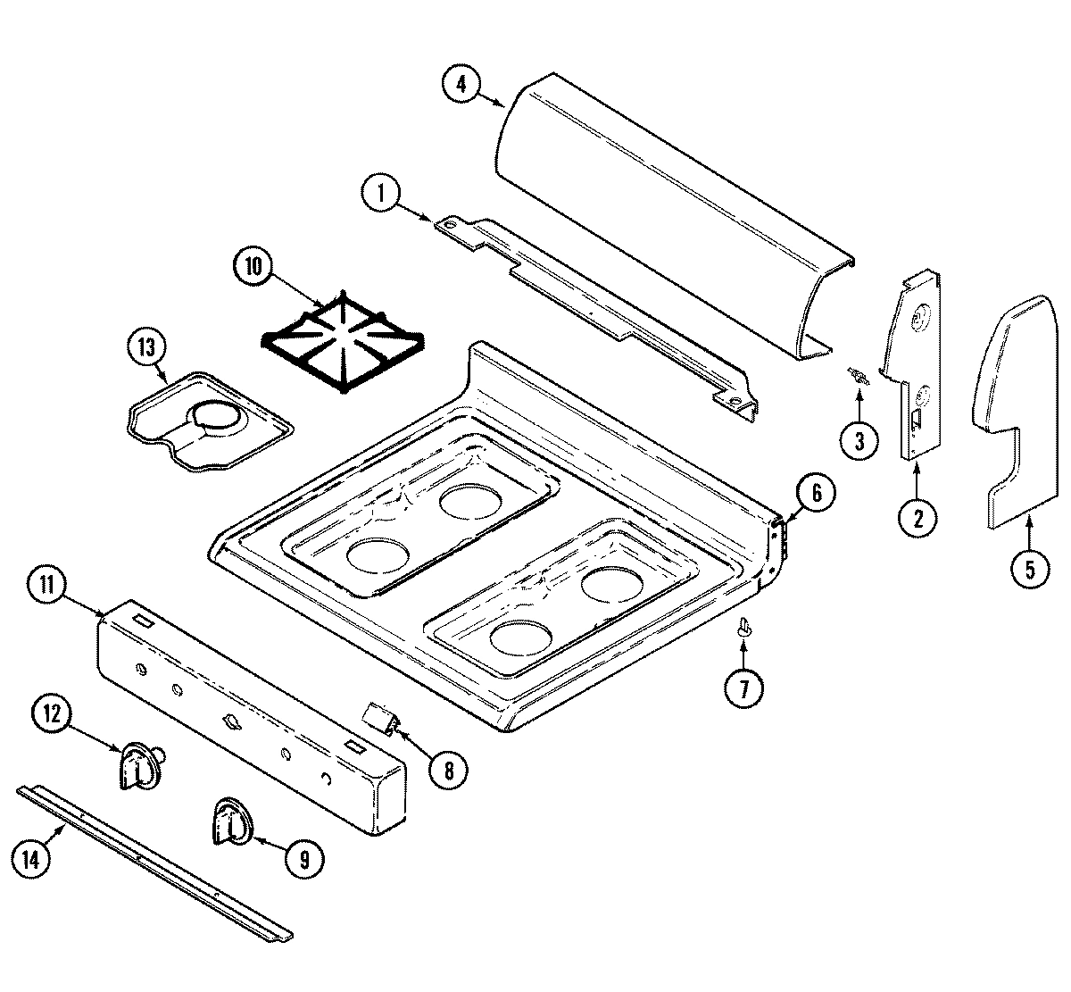 02 - CONTROL PANEL/TOP ASSEMBLY