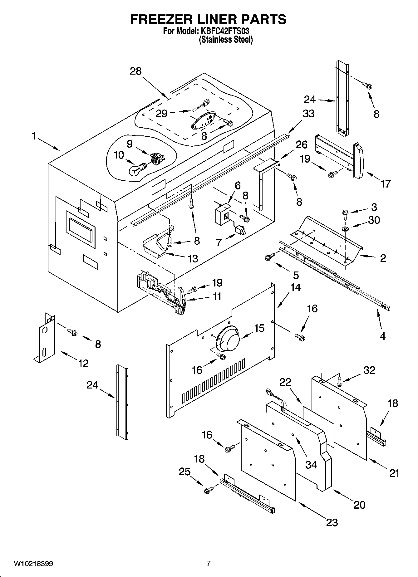 05 - FREEZER LINER PARTS