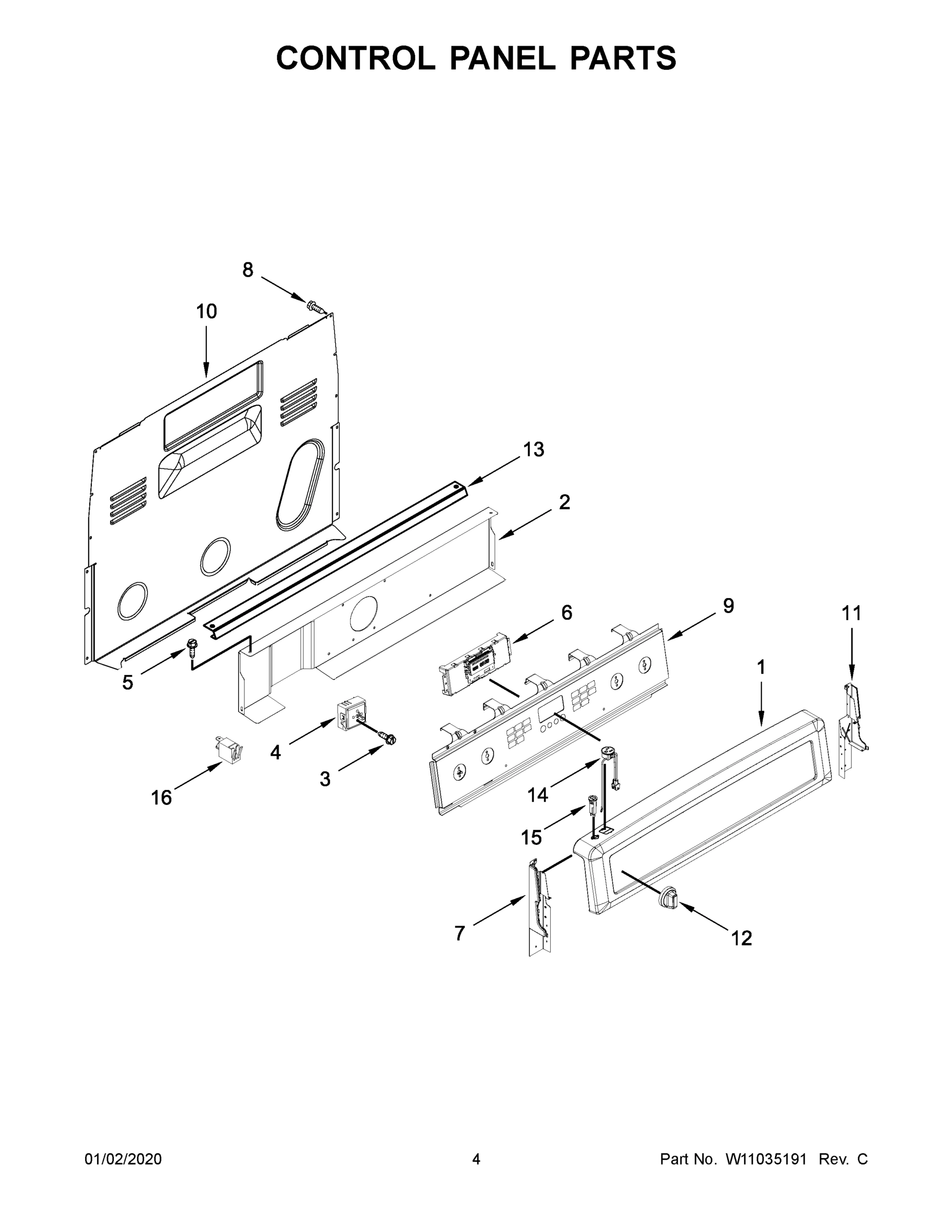 03 - CONTROL PANEL PARTS