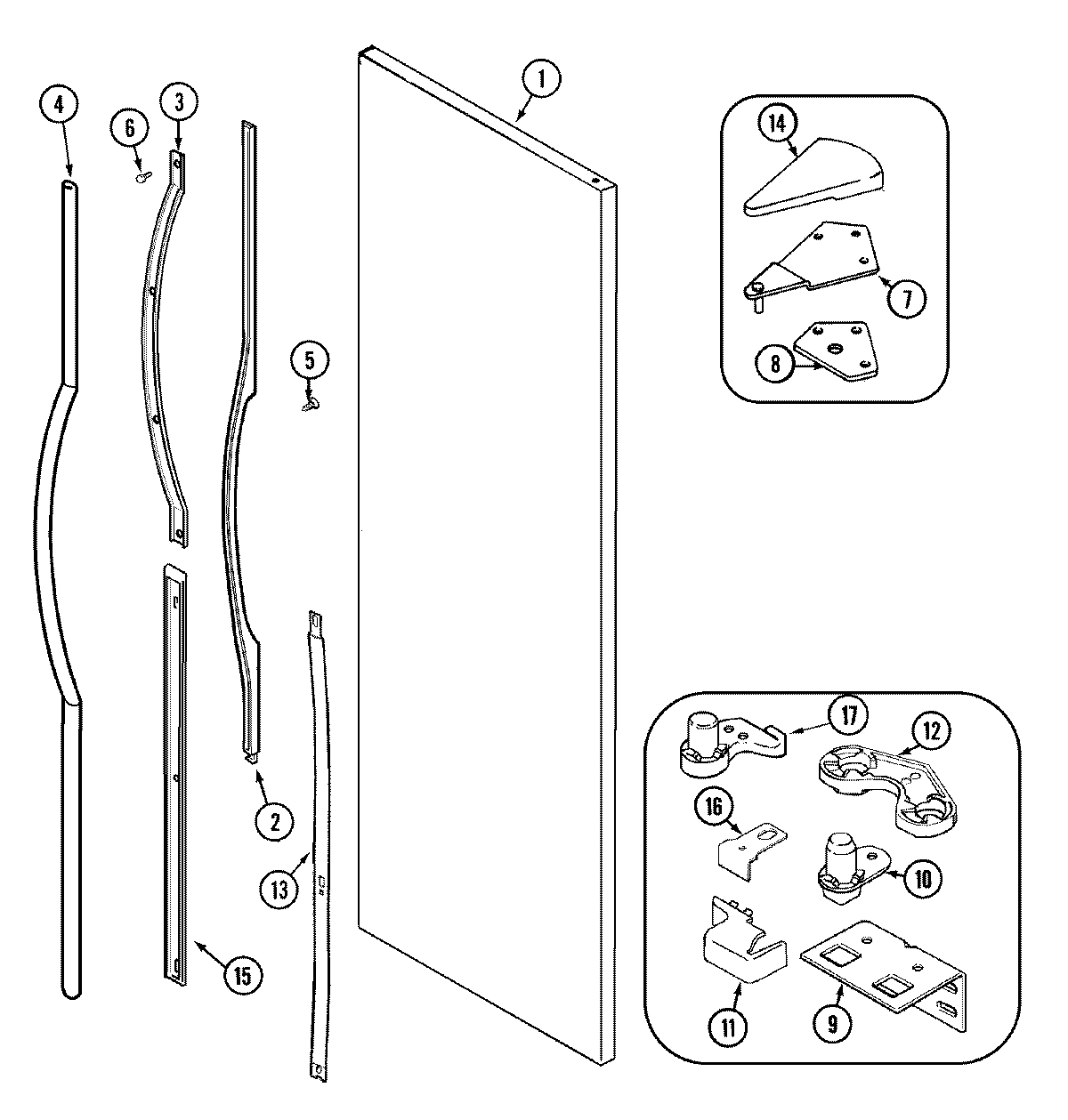 08 - FRESH FOOD OUTER DOOR (JCD2389GEB/Q/W)