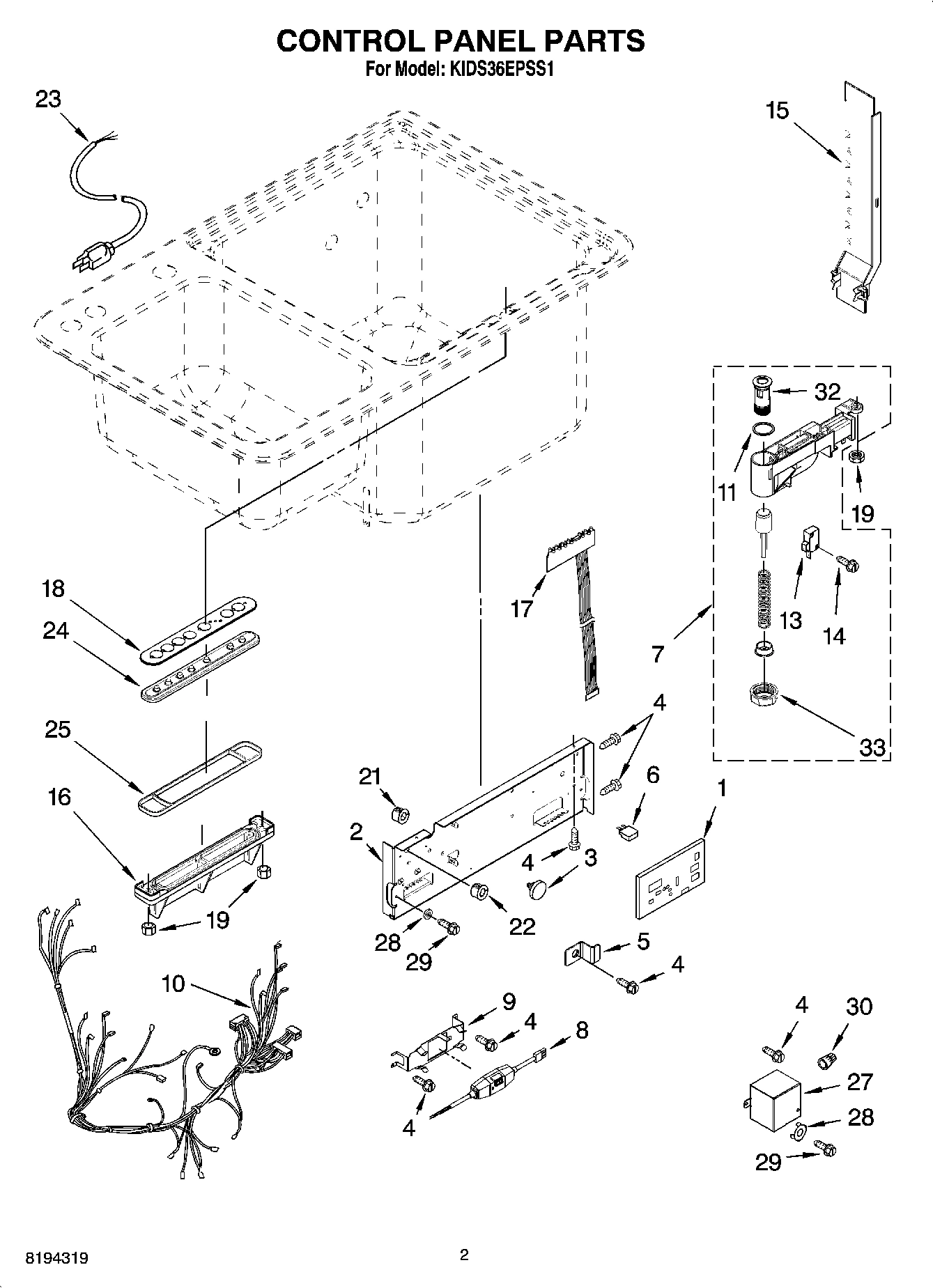02 - CONTROL PANEL PARTS