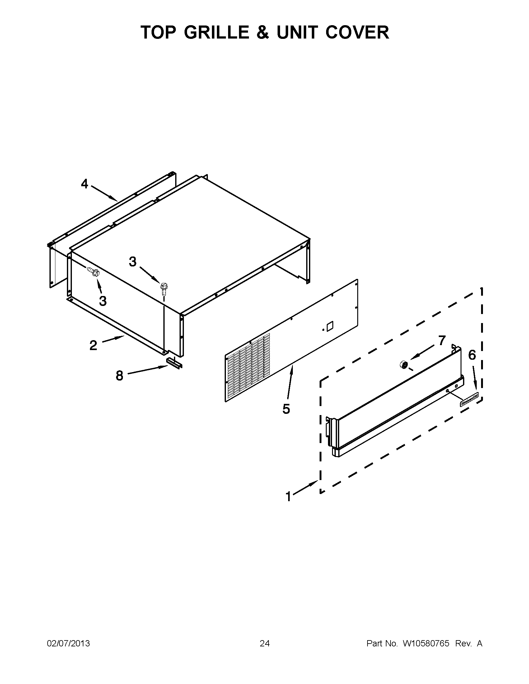 12 - TOP GRILLE & UNIT COVER