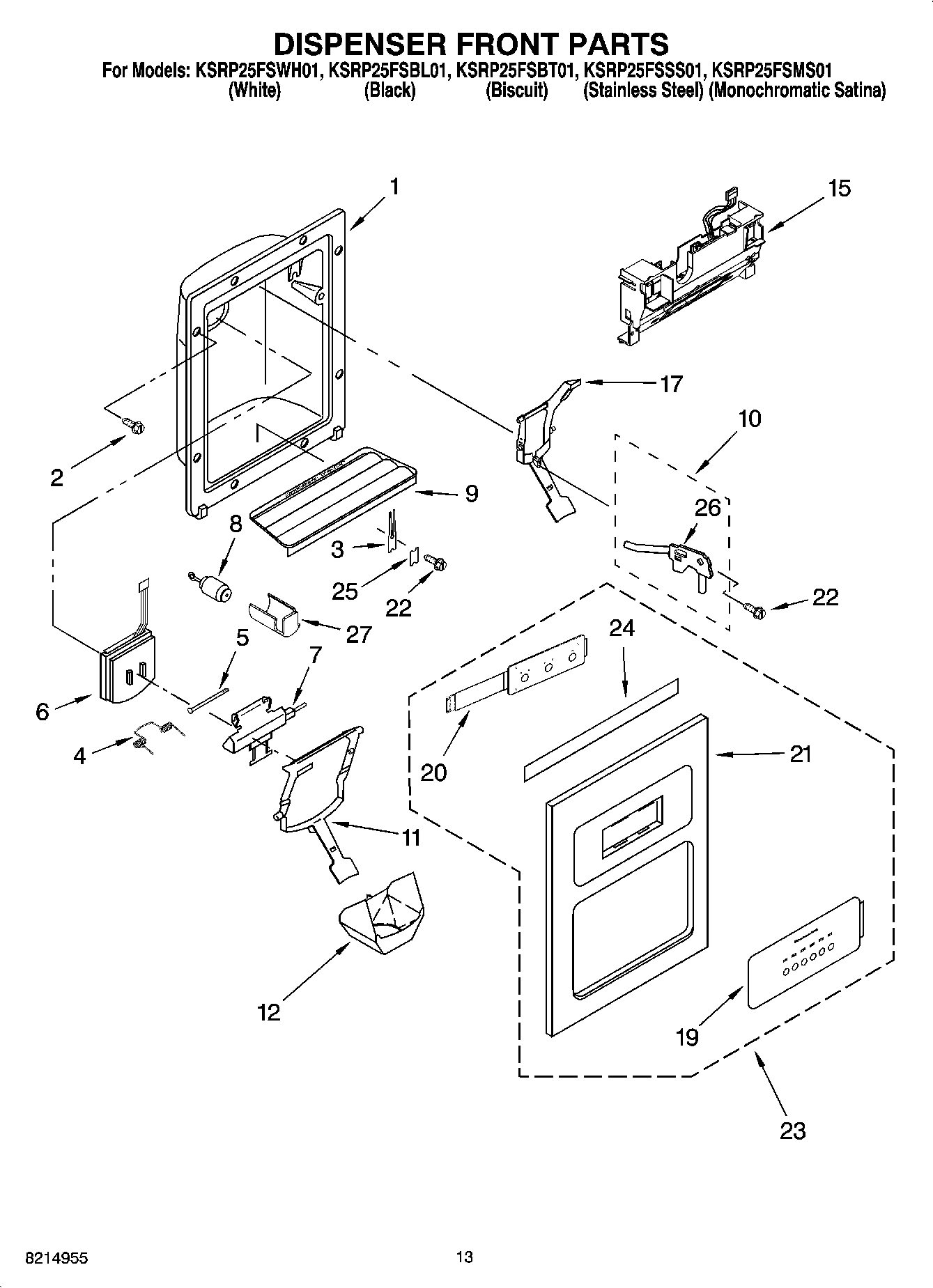 08 - DISPENSER FRONT PARTS