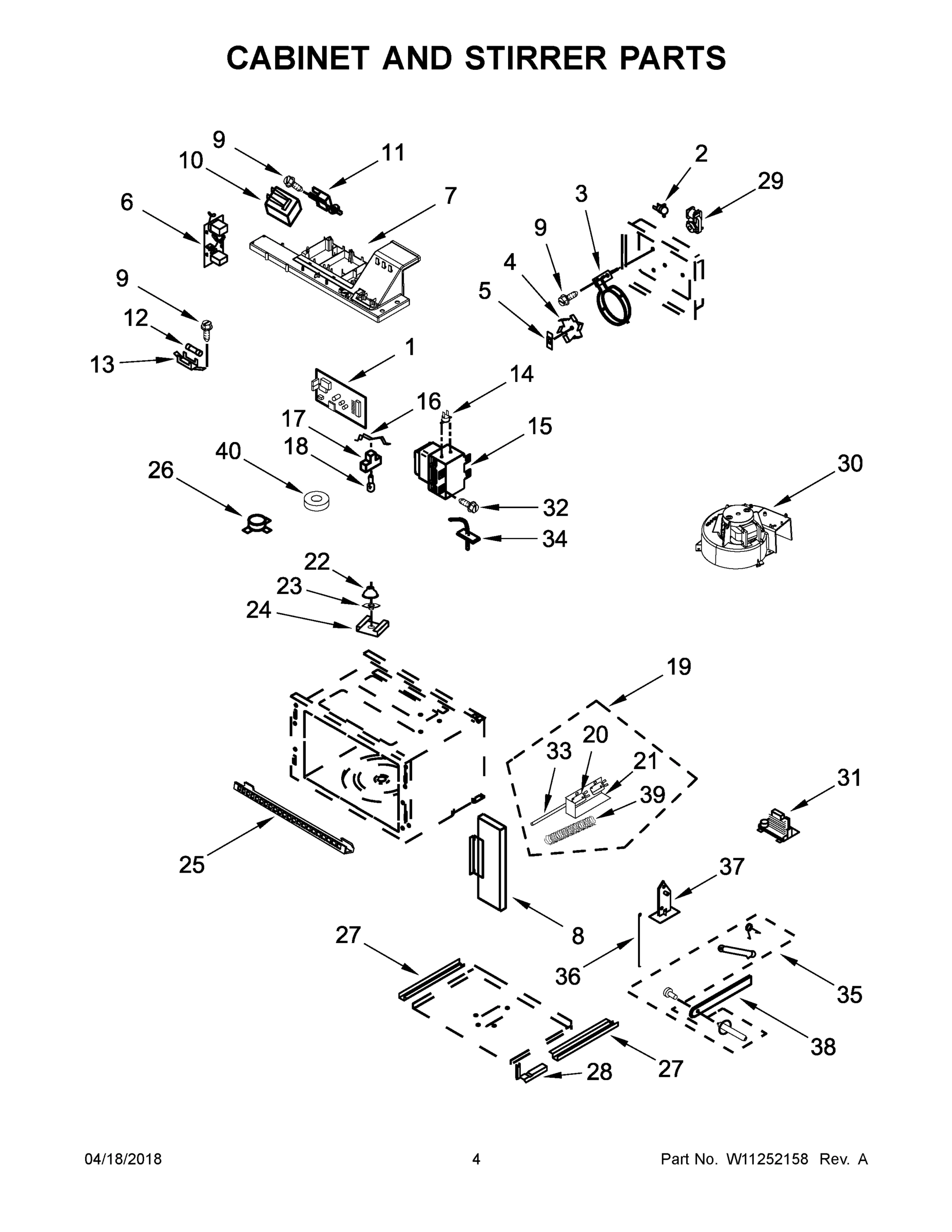 03 - CABINET AND STIRRER PARTS