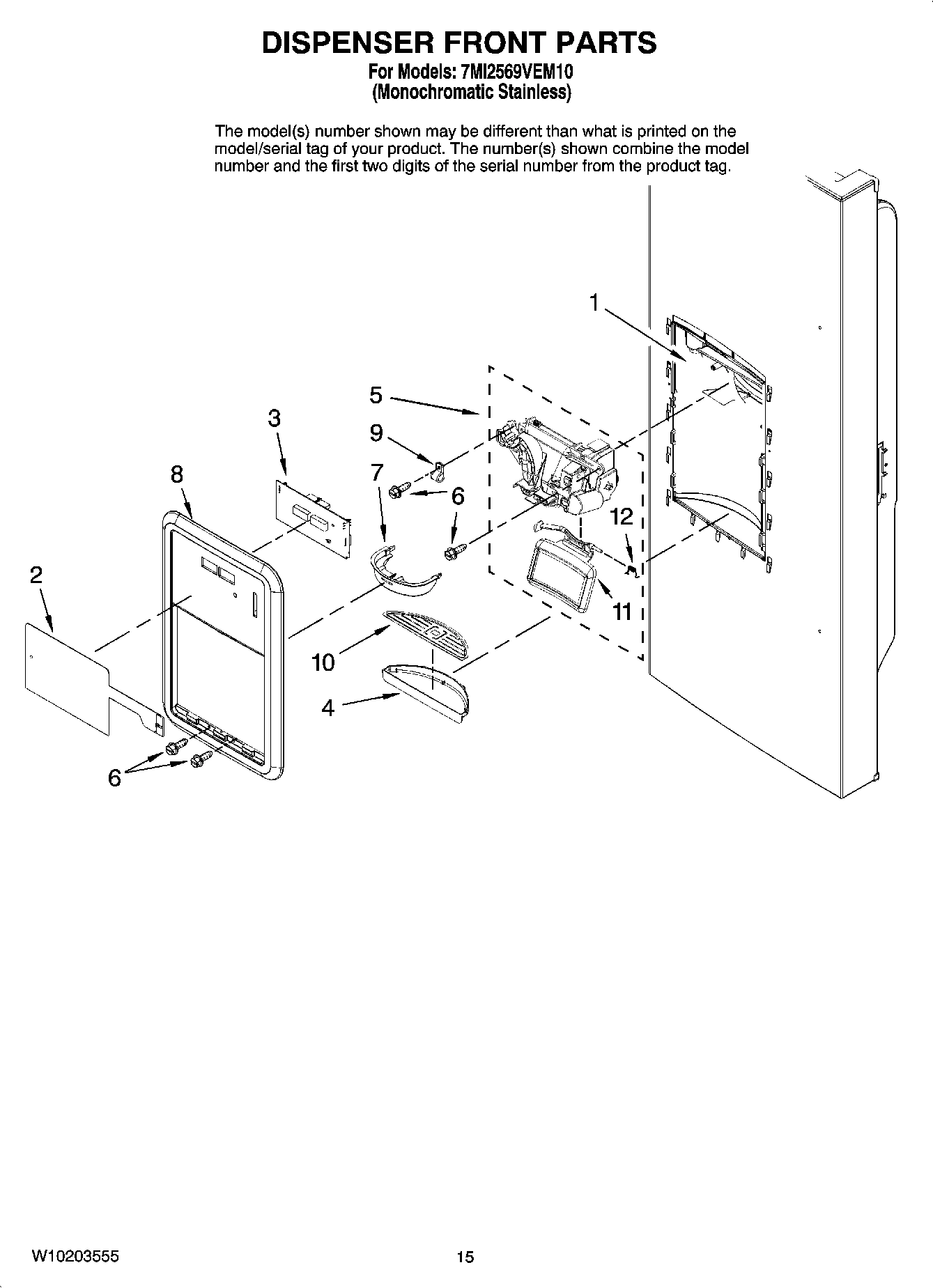 08 - DISPENSER FRONT PARTS